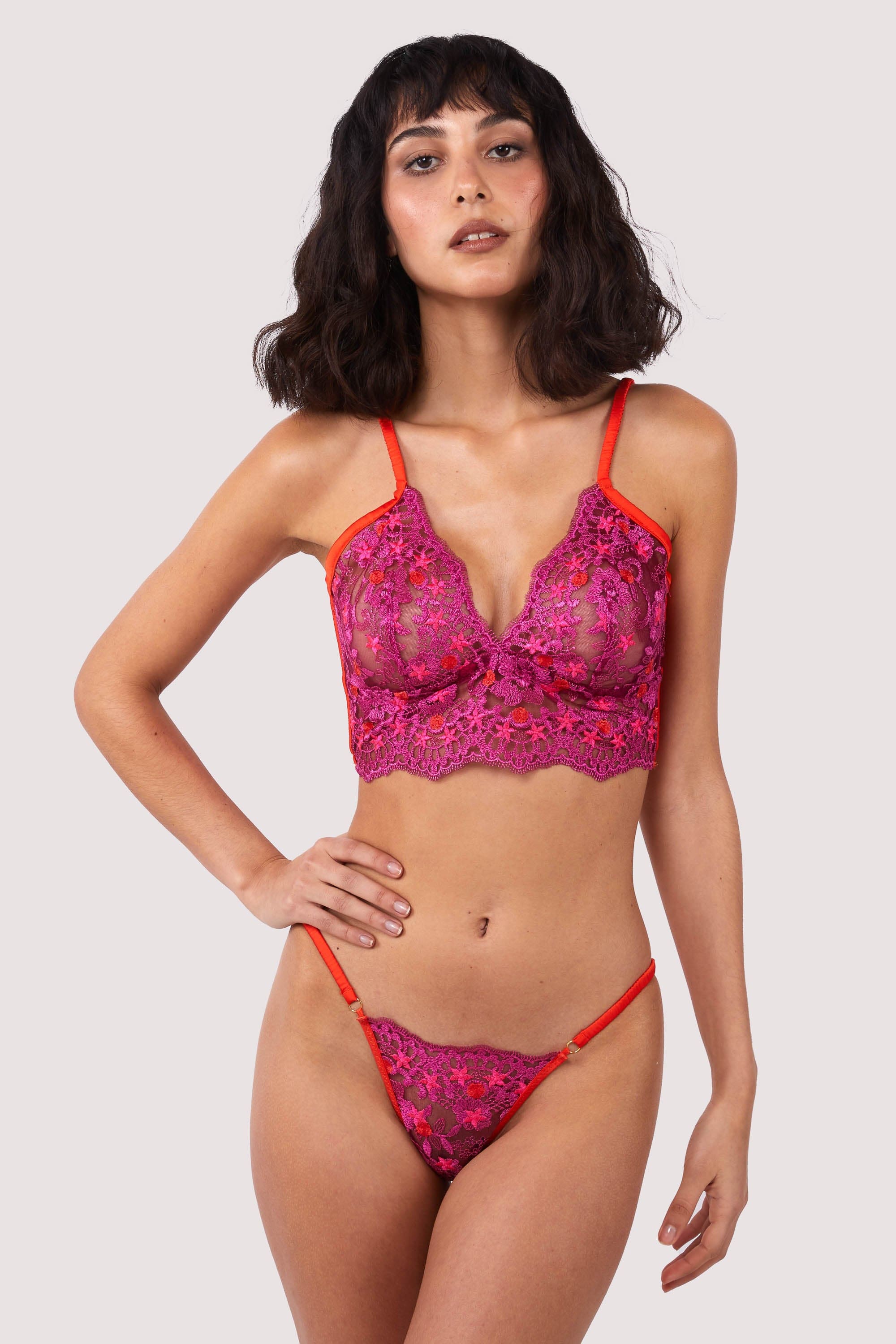 Hot Pink Lace Bikini Brief - Image 3