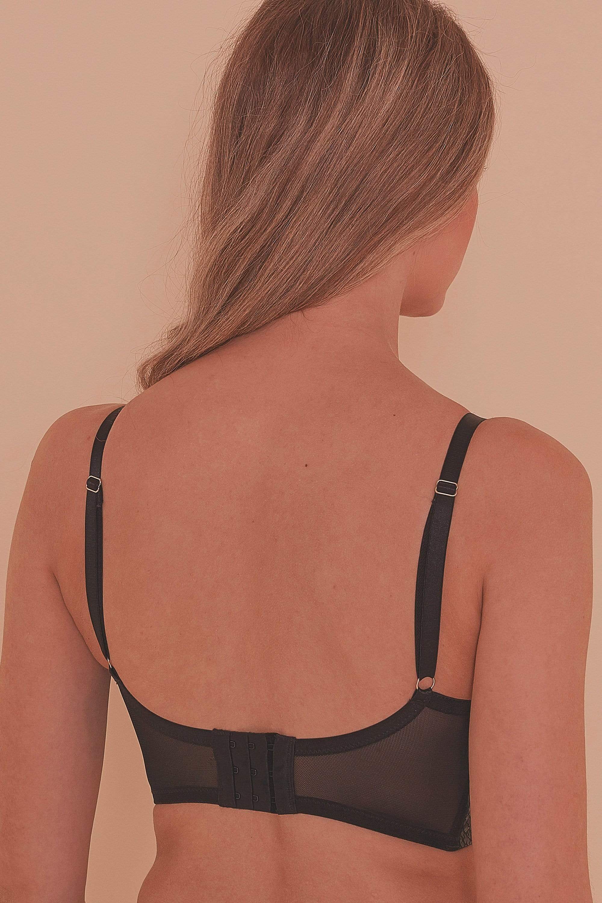 Aerona Lace and Leatherette Longline DD/E-G Bra - Image 3