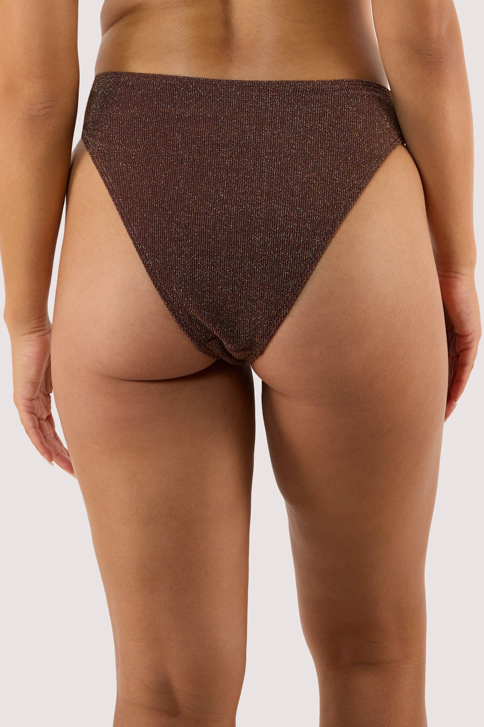 Amber Bronze High Waist Leg Bikini Bottom - Image 2