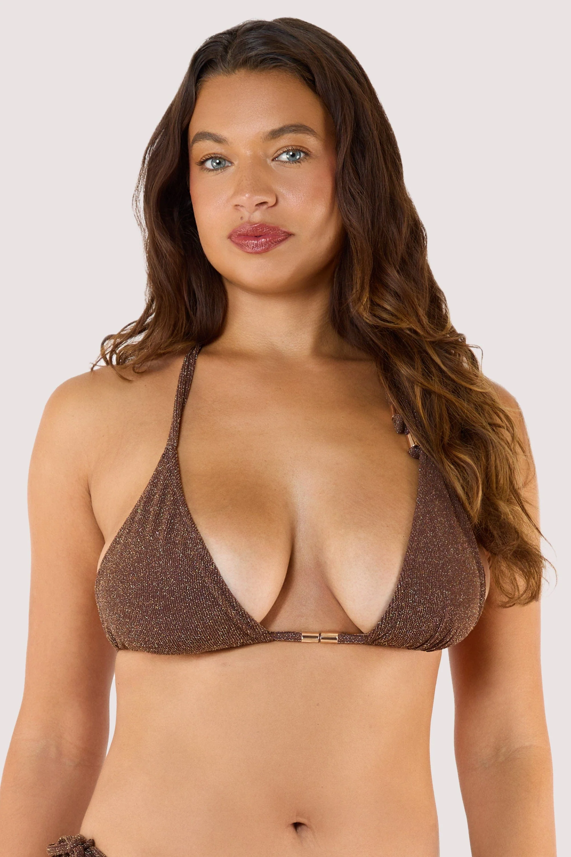 Amber Bronze Triangle Bikini Top - Image 2
