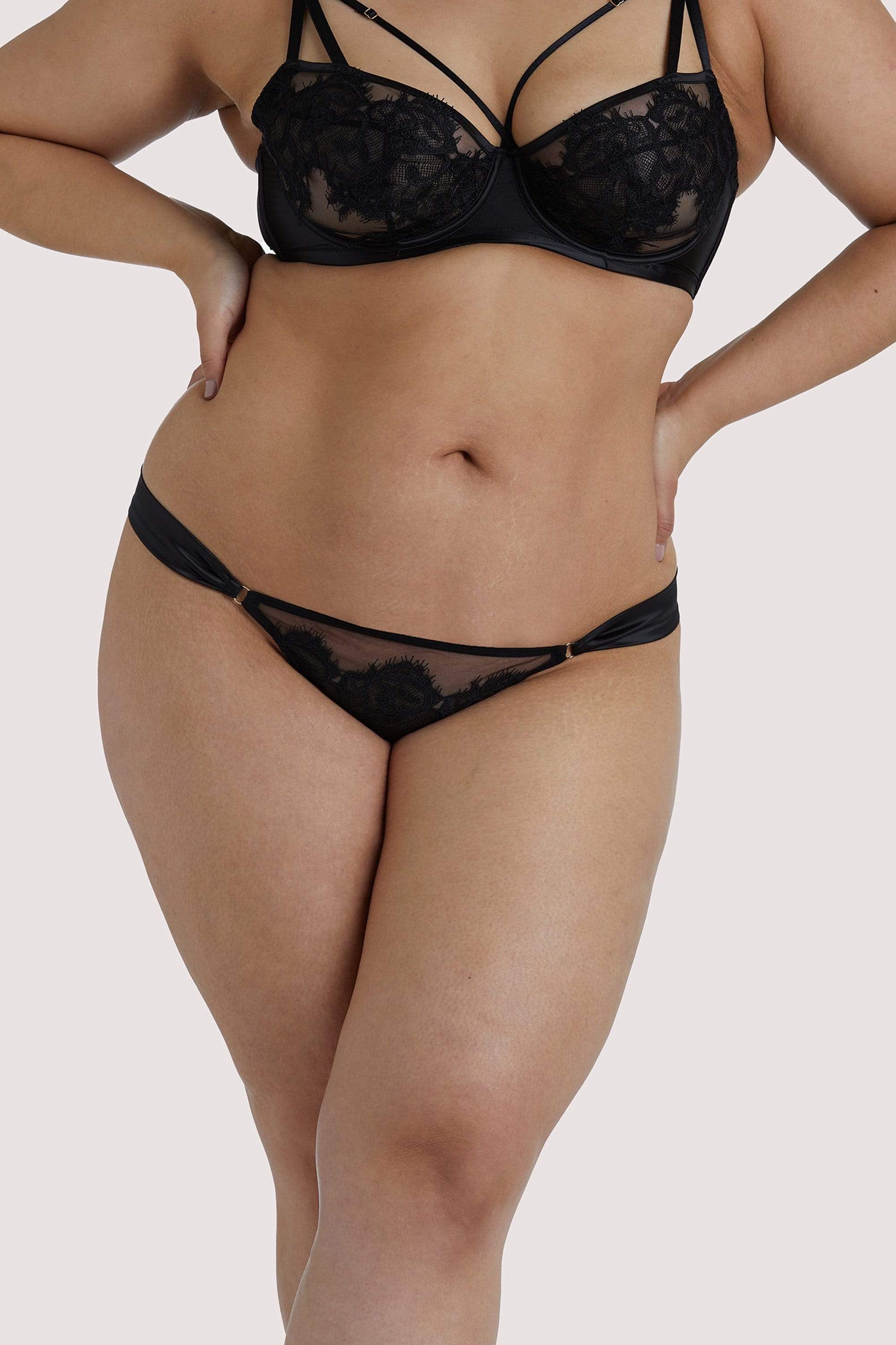 Anneliese Black Lace Brazilian Brief - Image 7