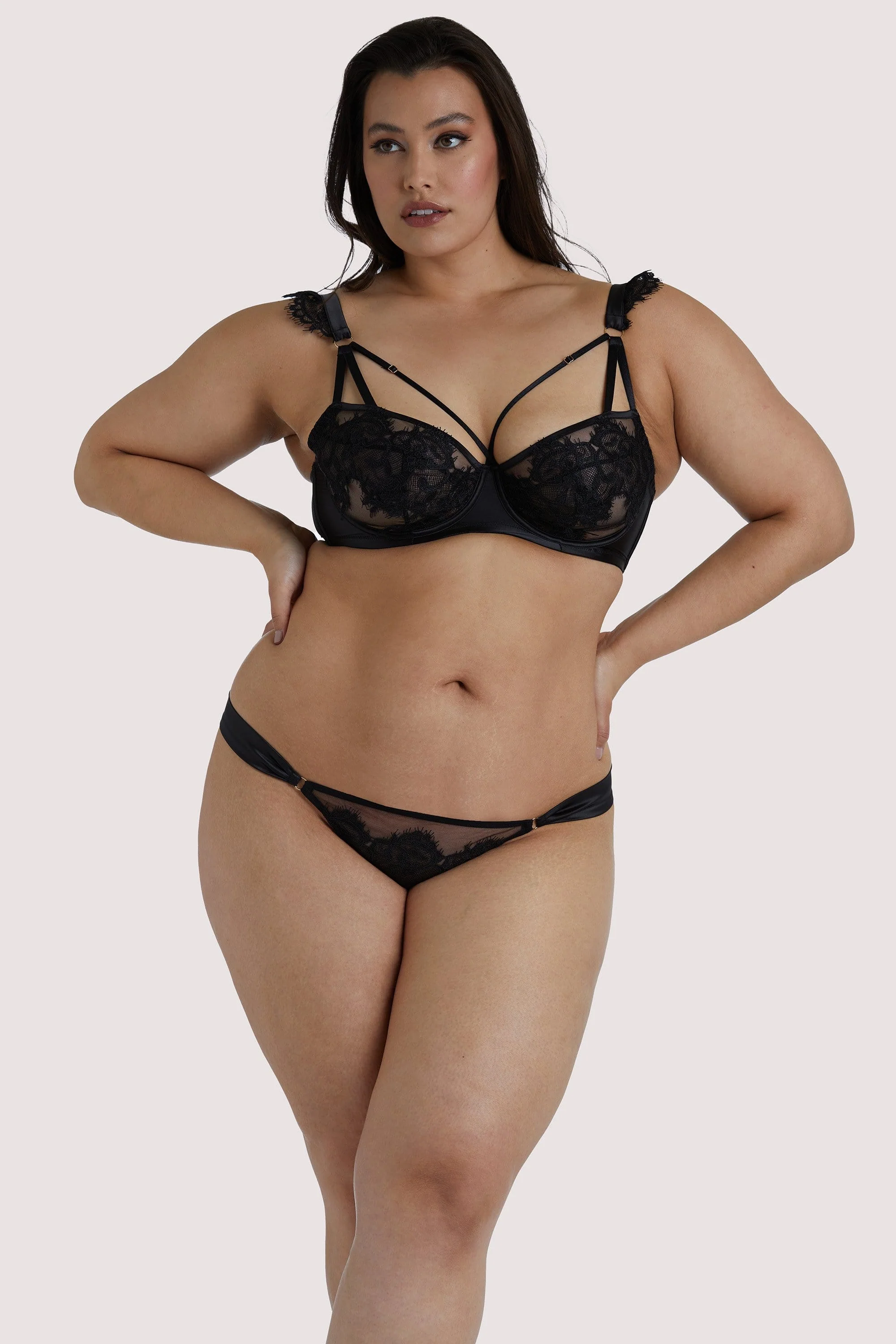 Anneliese Black Lace Brazilian Brief - Image 8