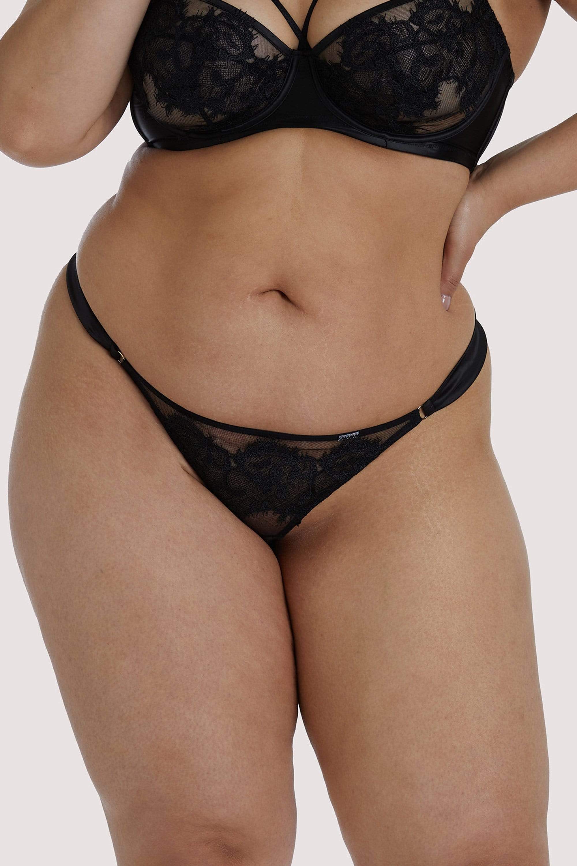 Anneliese Black Lace Thong - Image 8