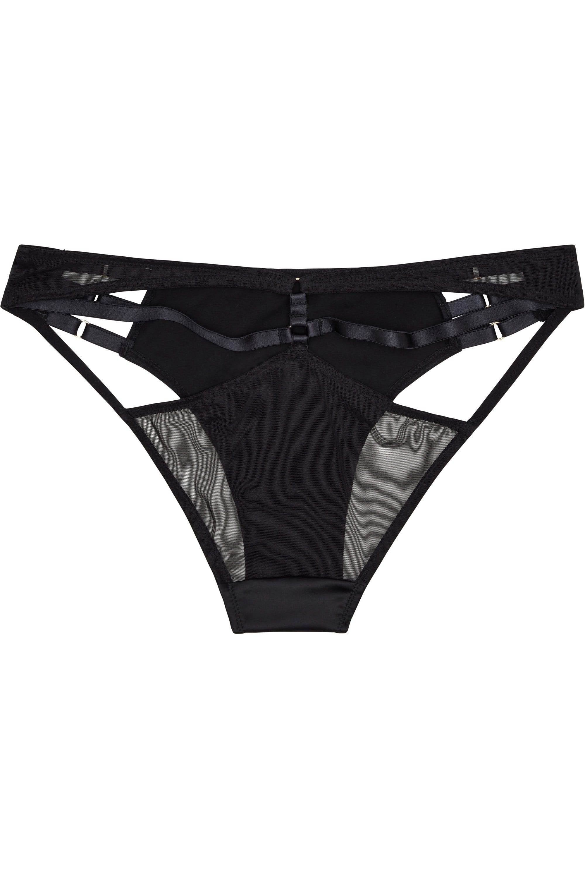 Ava Black Strappy Brief Curve - Image 5