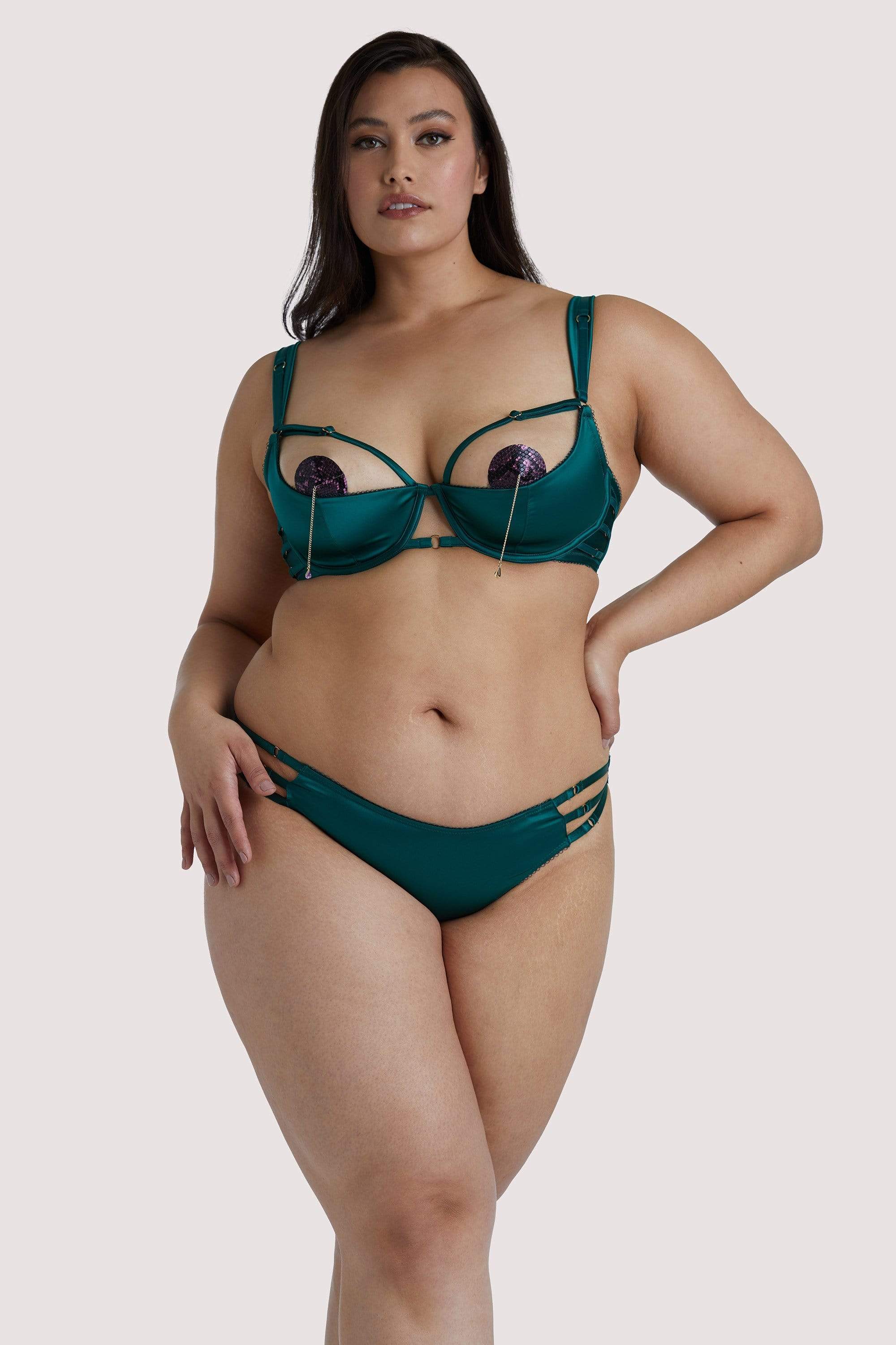 Ava 1/4 Cup Green Bra - Image 12
