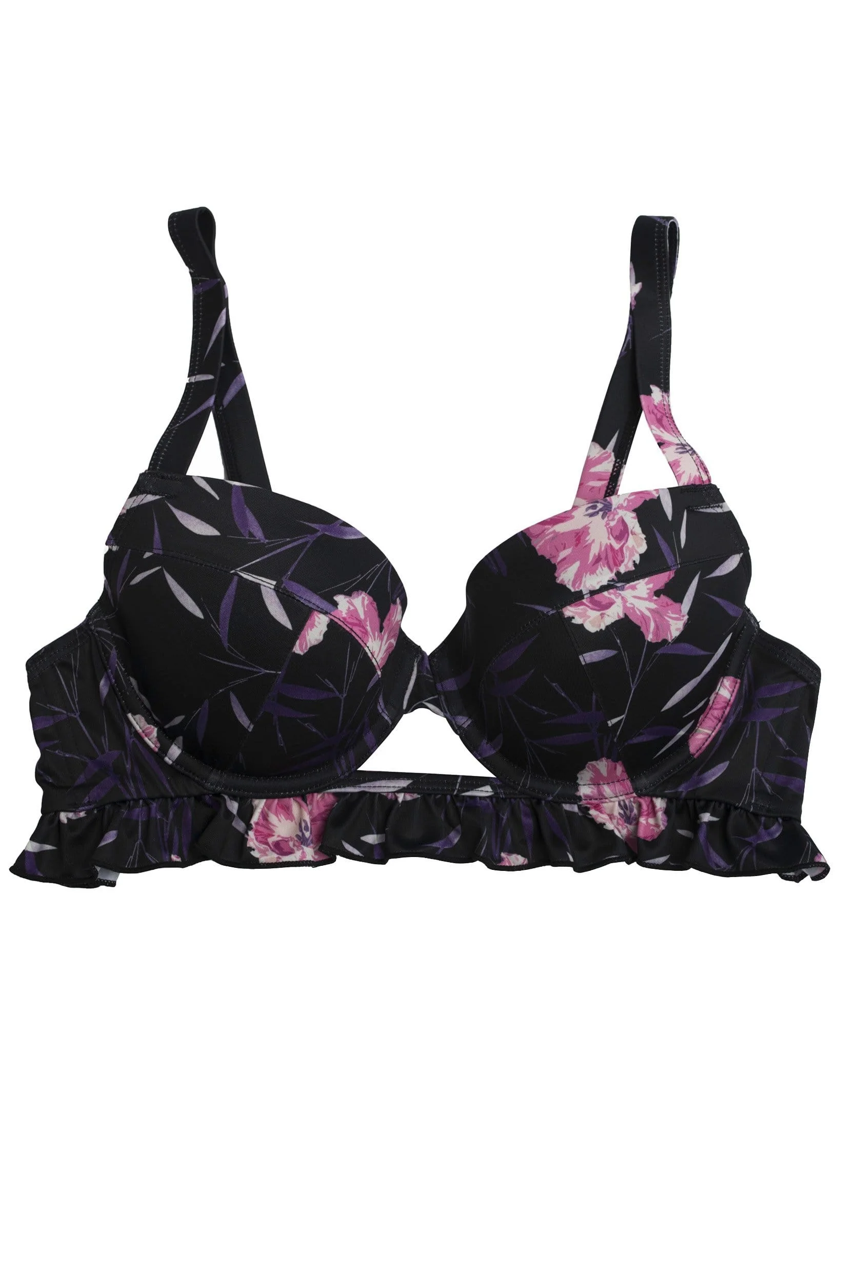 Bamboo Floral Push Up Bikini Top B - G Cups - Image 5