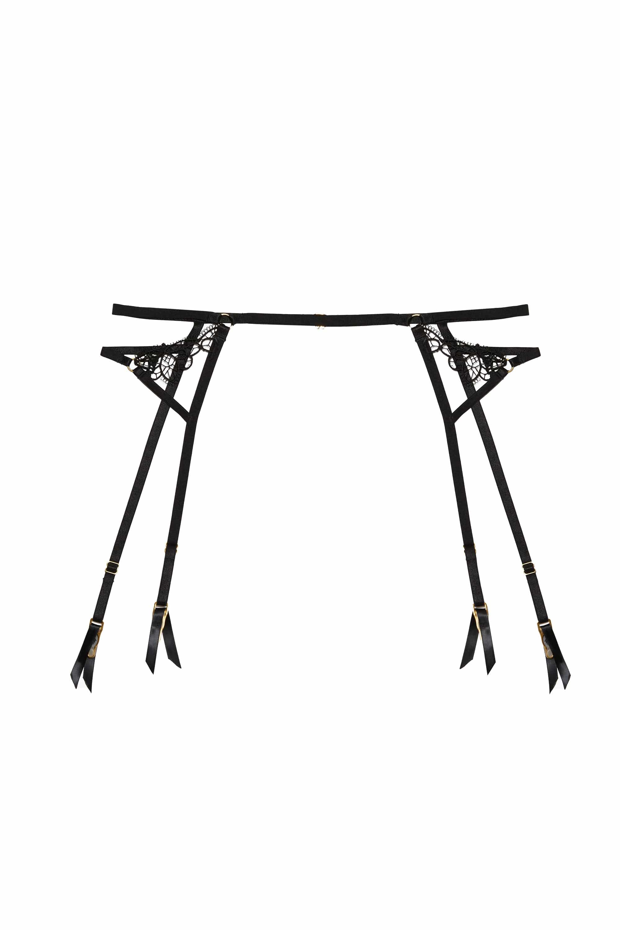 Becka Black Lace Trim Suspender - Image 5