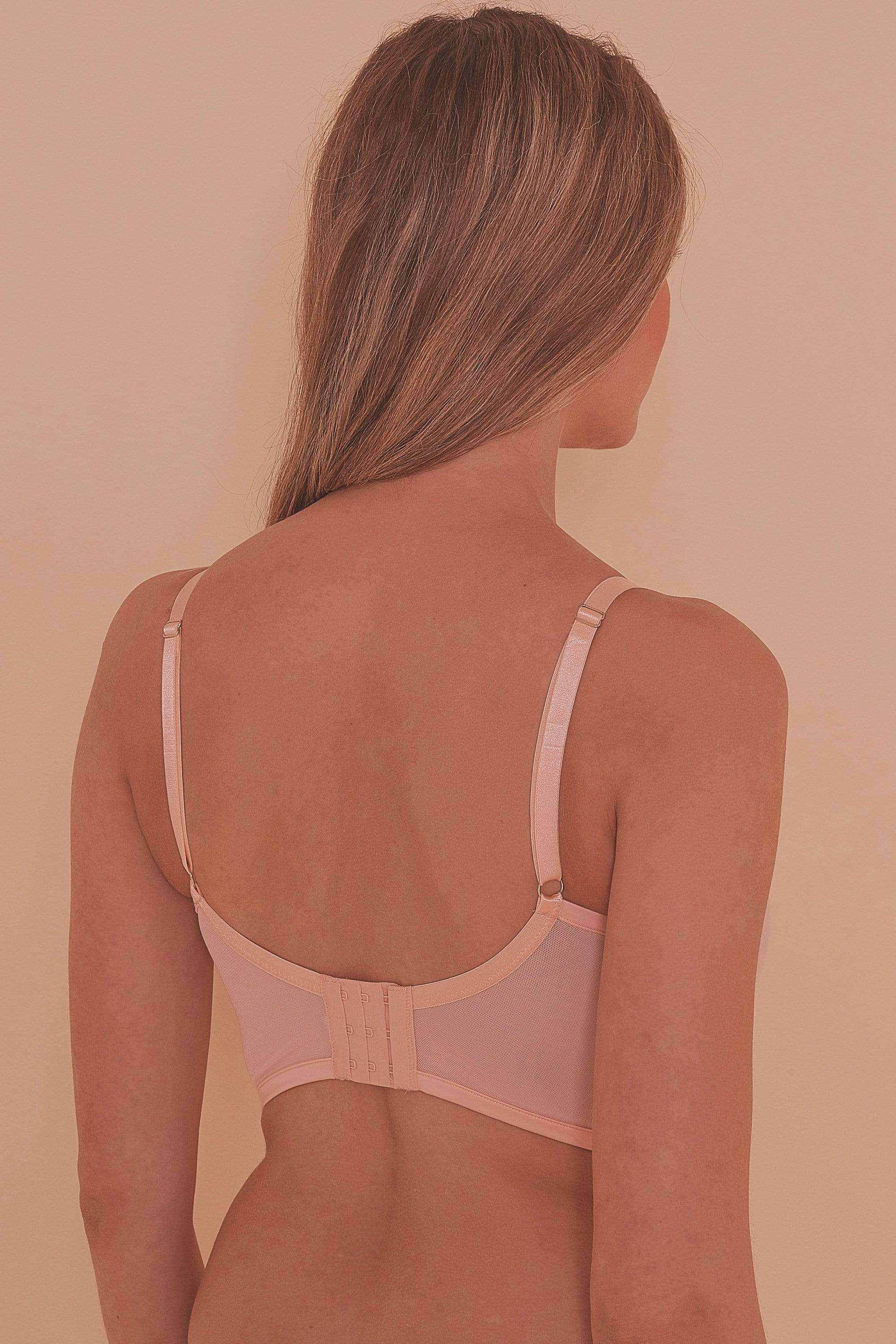 Bernadette Peach Longline Corset Front DD/E-G Bra - Image 2