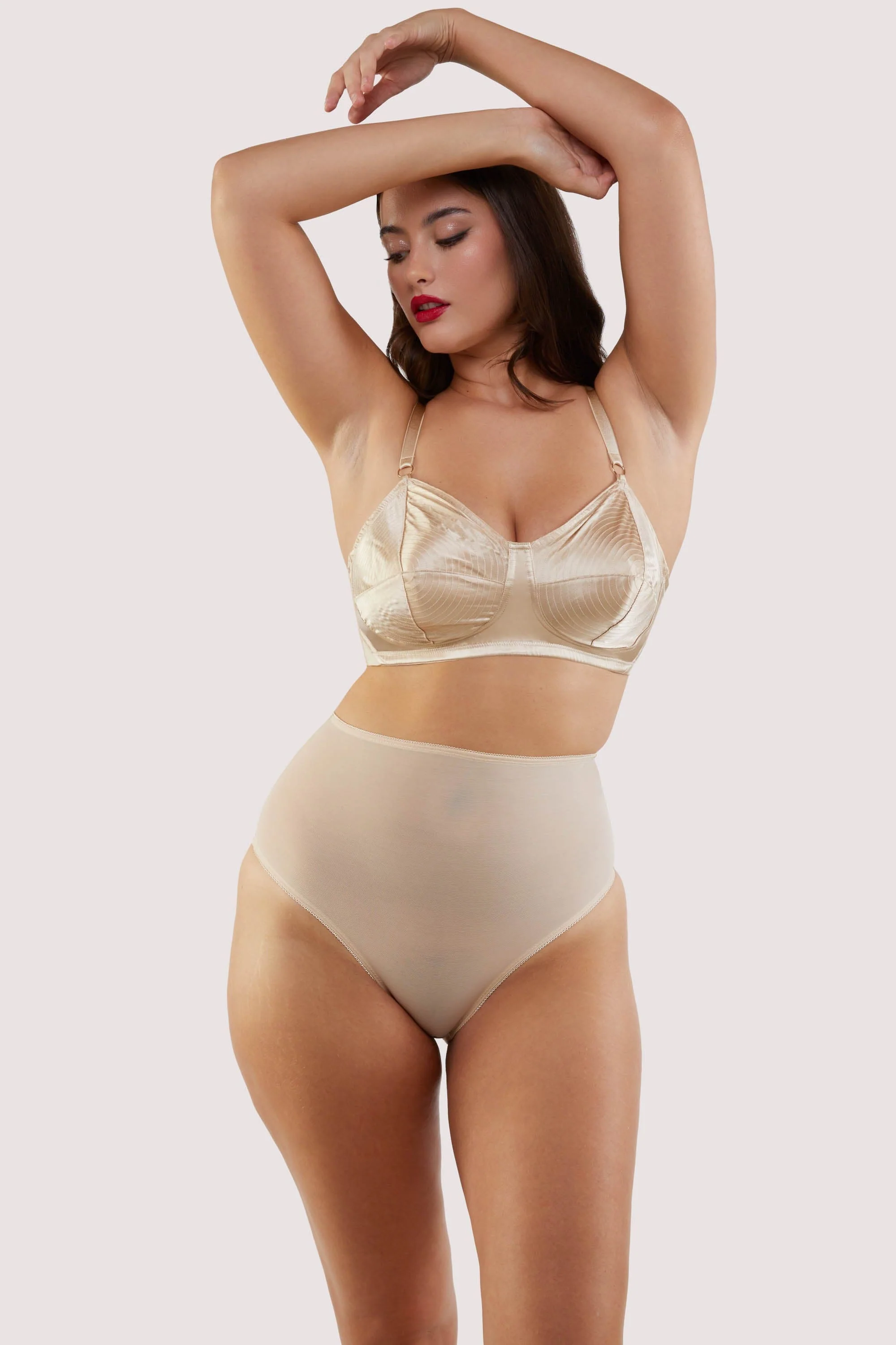 Champagne Spiral Stitch Bullet Bra - Image 4