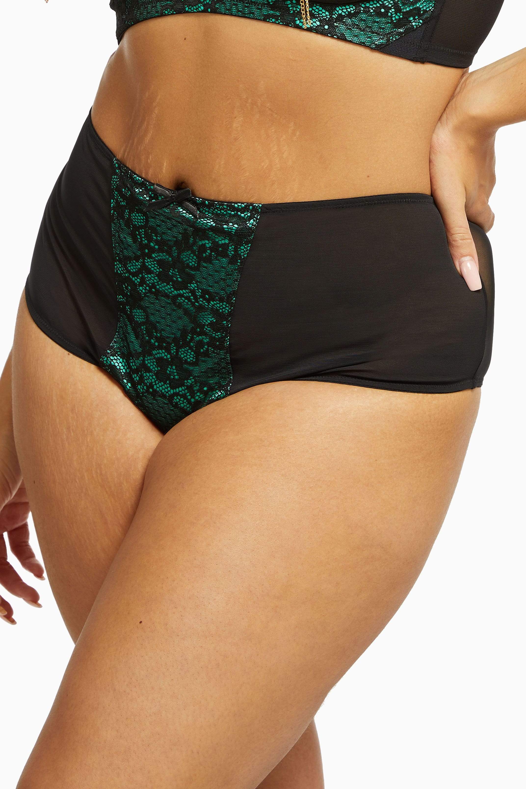 Elsie Emerald Lace High Waisted Brief - Image 3