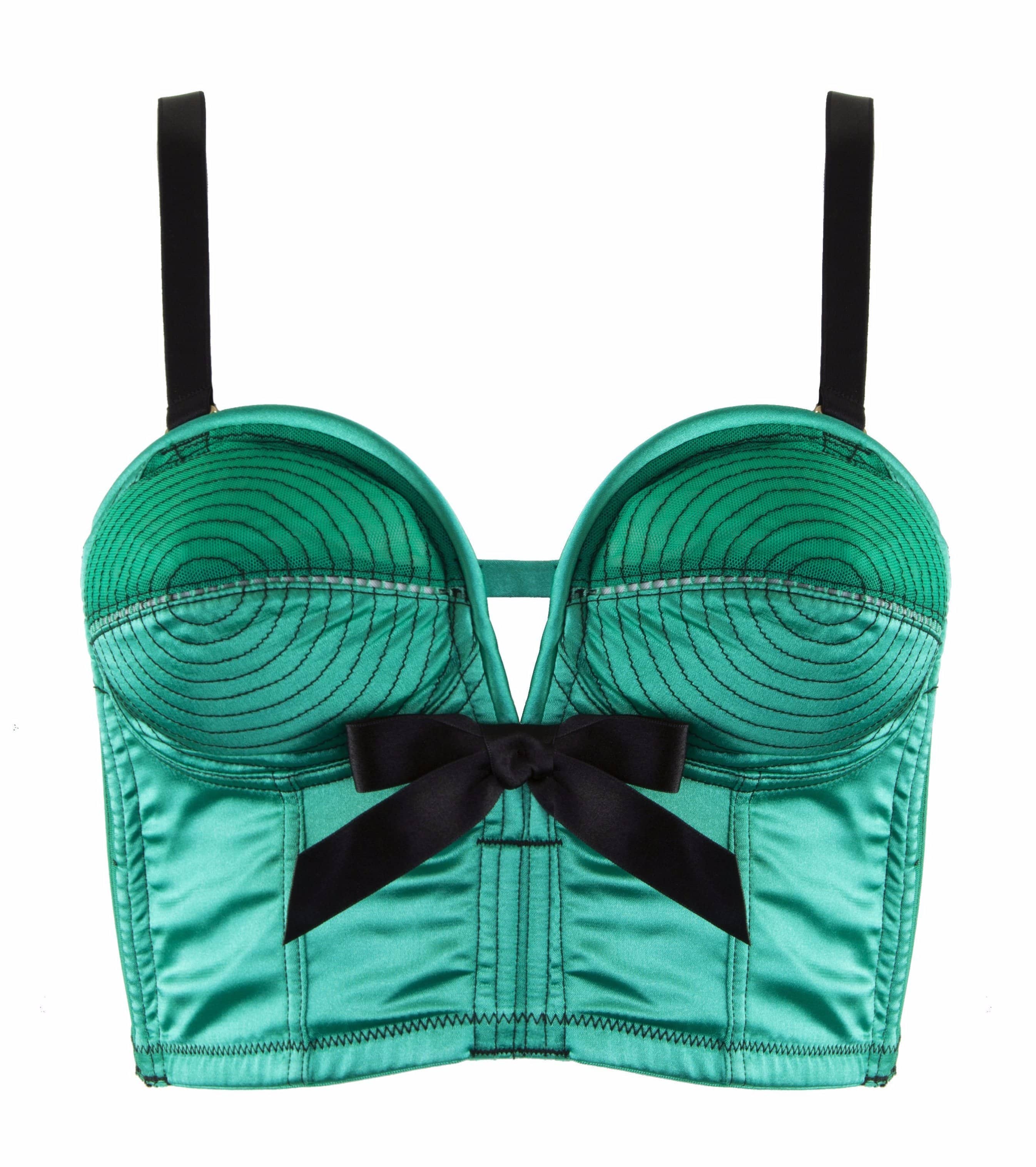 Emerald Longline Spiral Stitch Overwire Bra A - G - Image 3