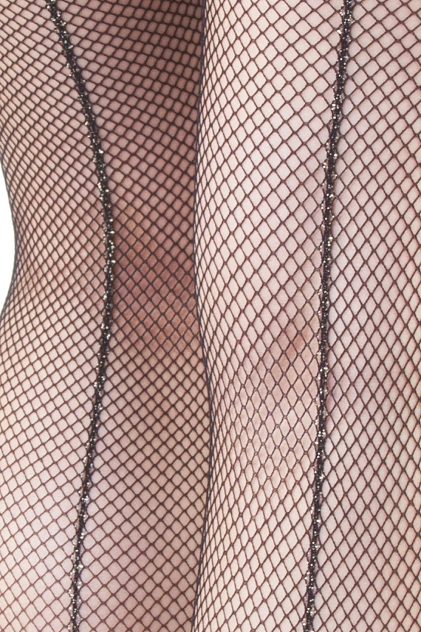 Bettie Page Fishnet Seamed Cabaret Tights - Image 3