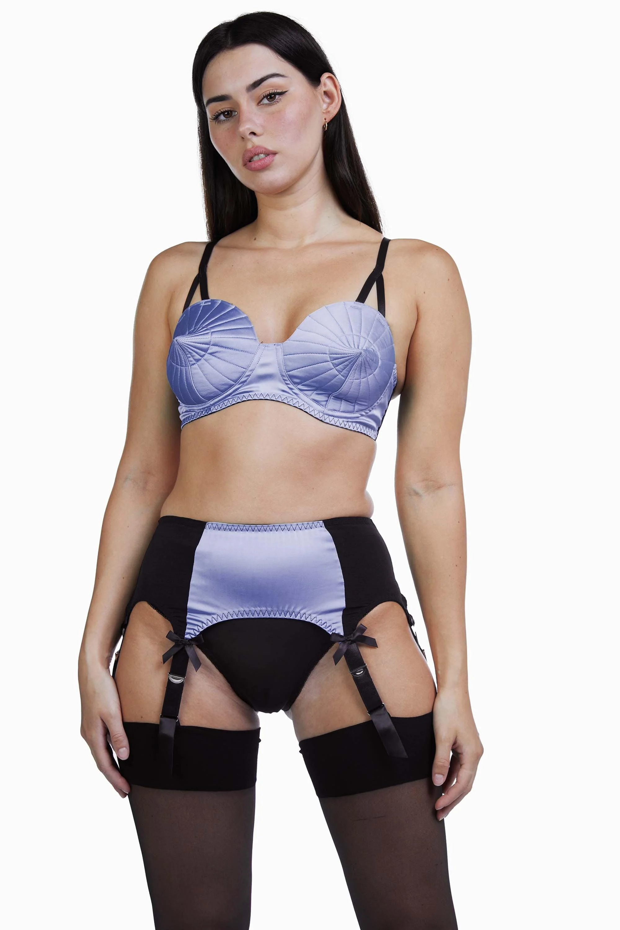 Lilac Classic 6 Strap Suspender Belt - Image 3