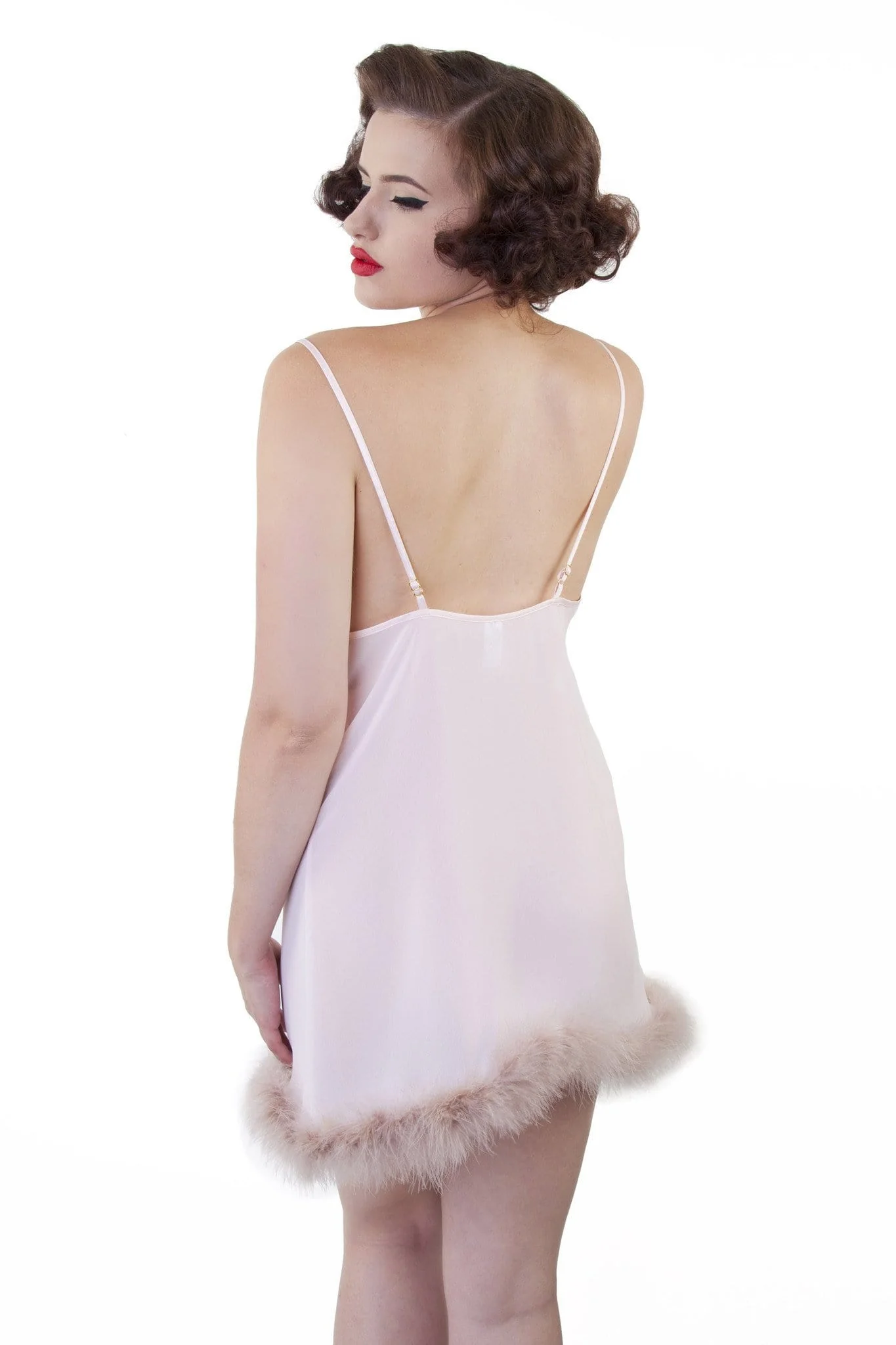Peach Feather Babydoll - Image 5