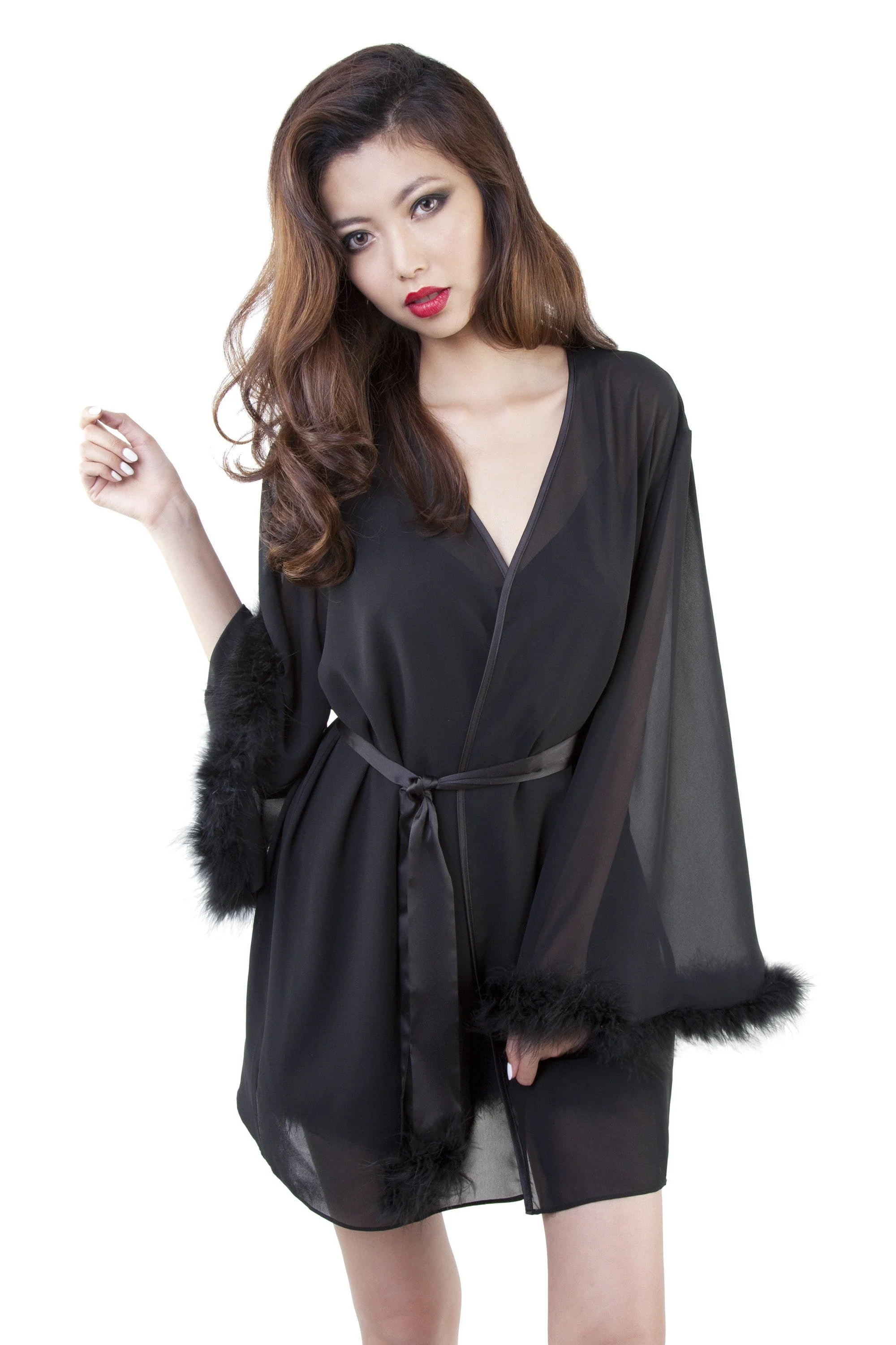 Black Feather Robe - Image 4