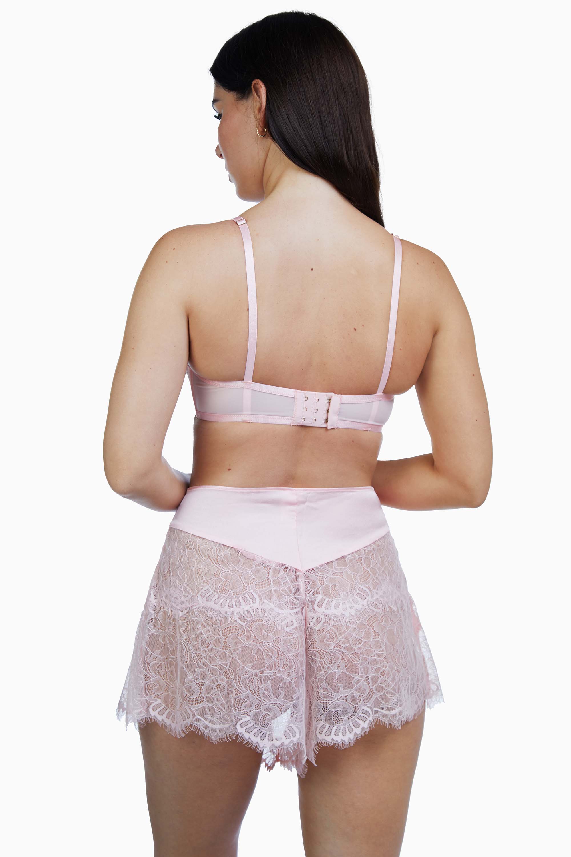 Doris Peach Cupless Stitch Detail Bra - Image 5