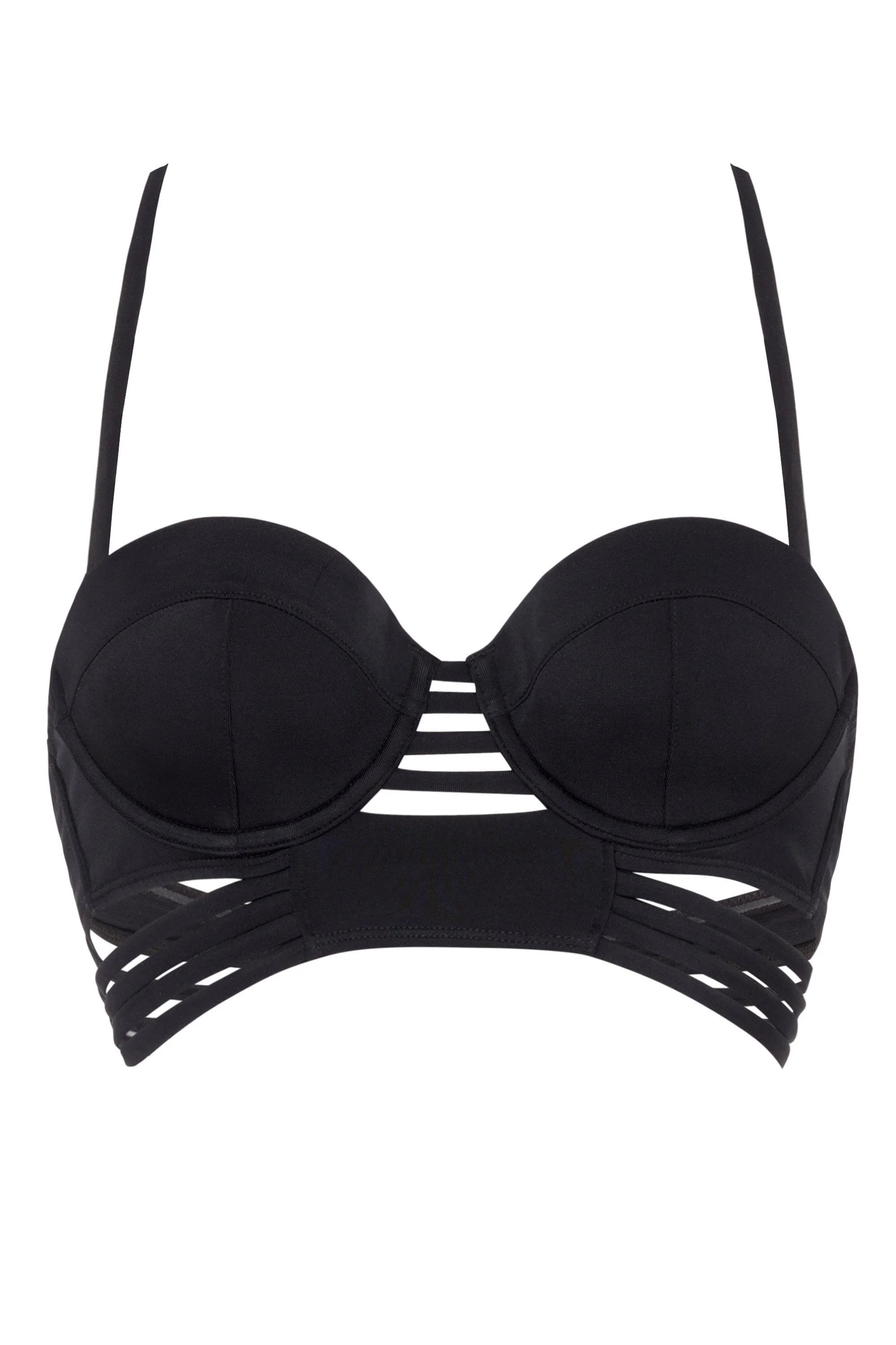 Wolf & Whistle Black cut out padded bikini top B-F cups - Image 5