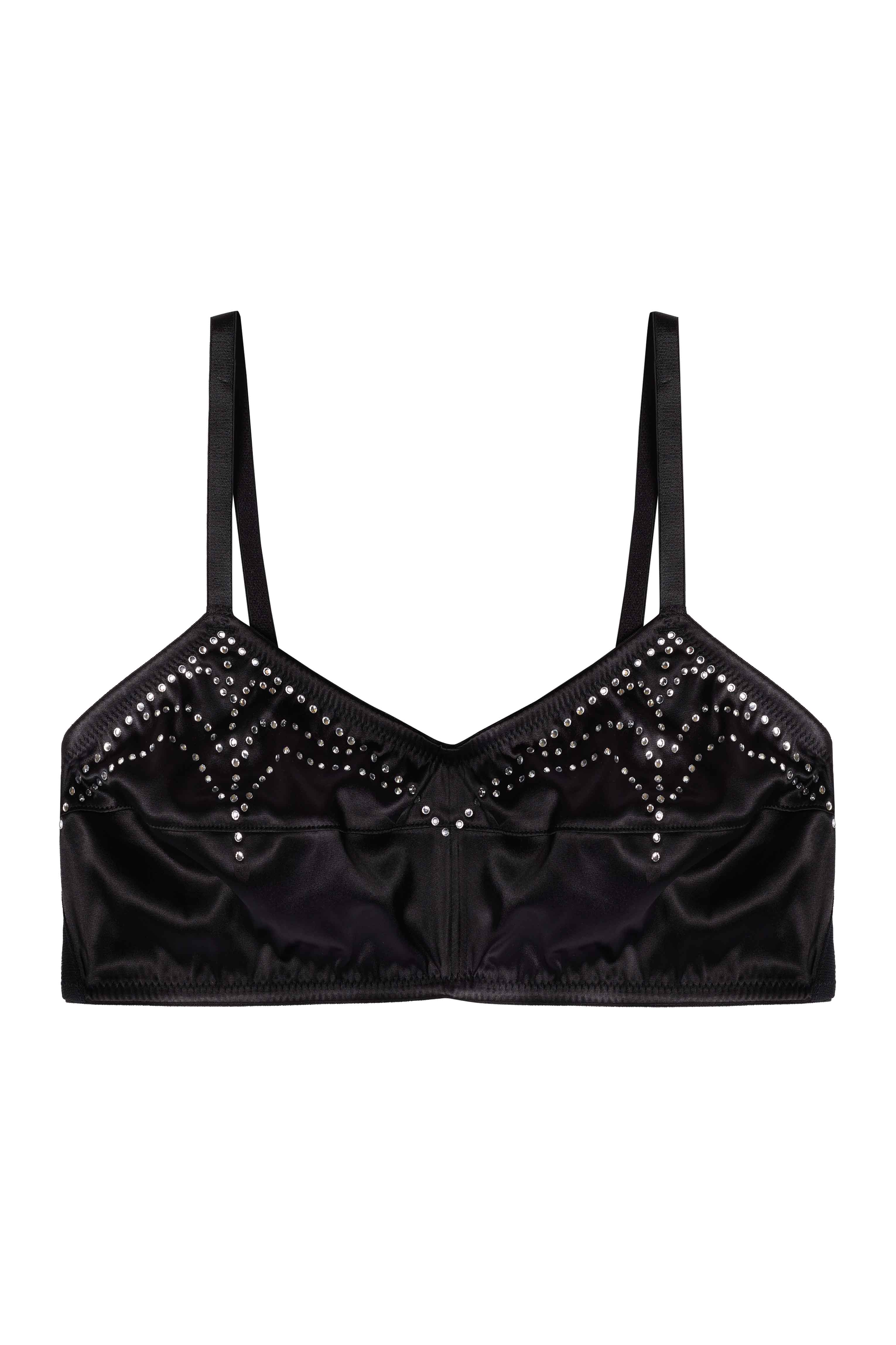 Annabelle Diamante Spiderweb Black Bra - Image 3