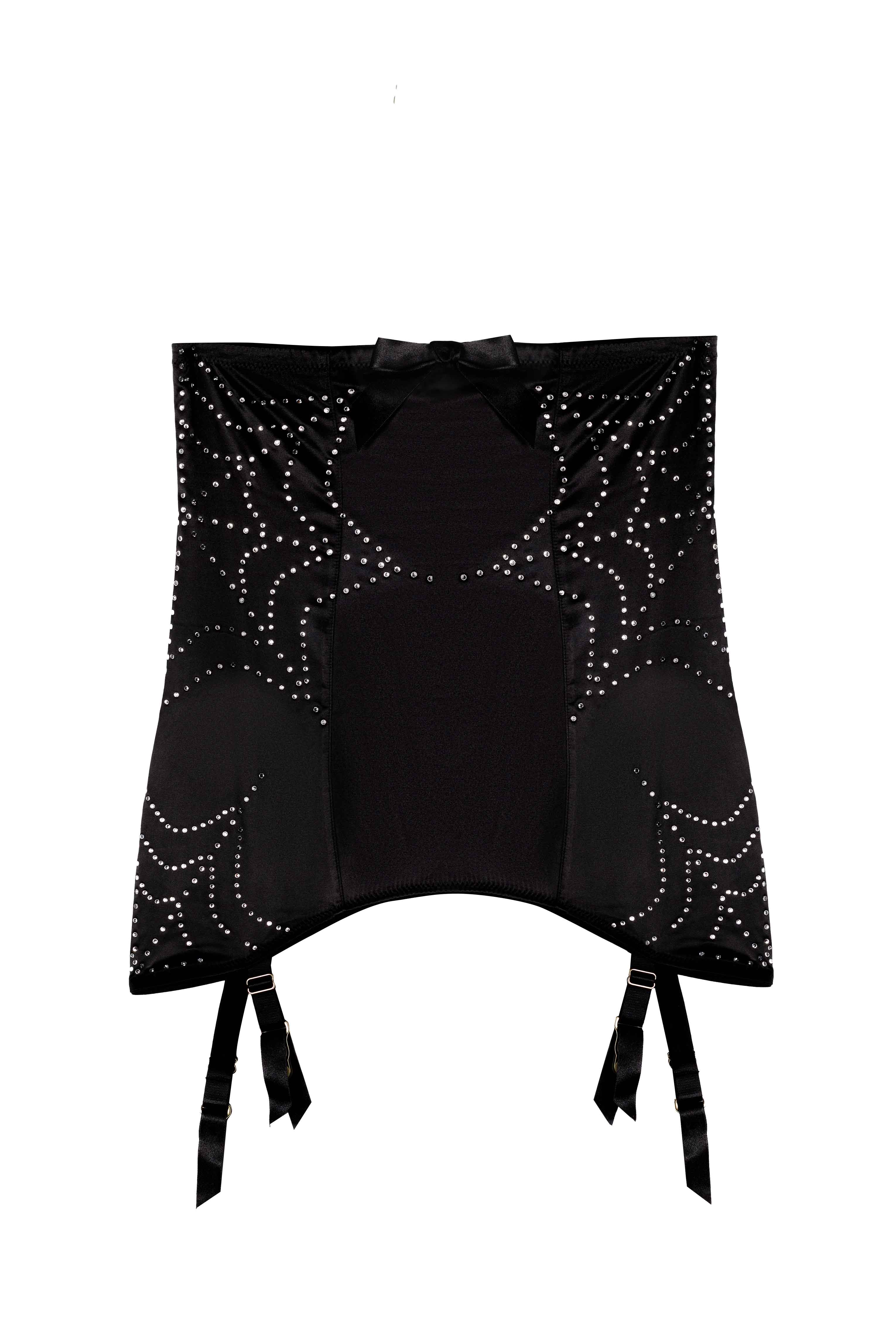 Annabelle Diamante Spiderweb Black Girdle - Image 3
