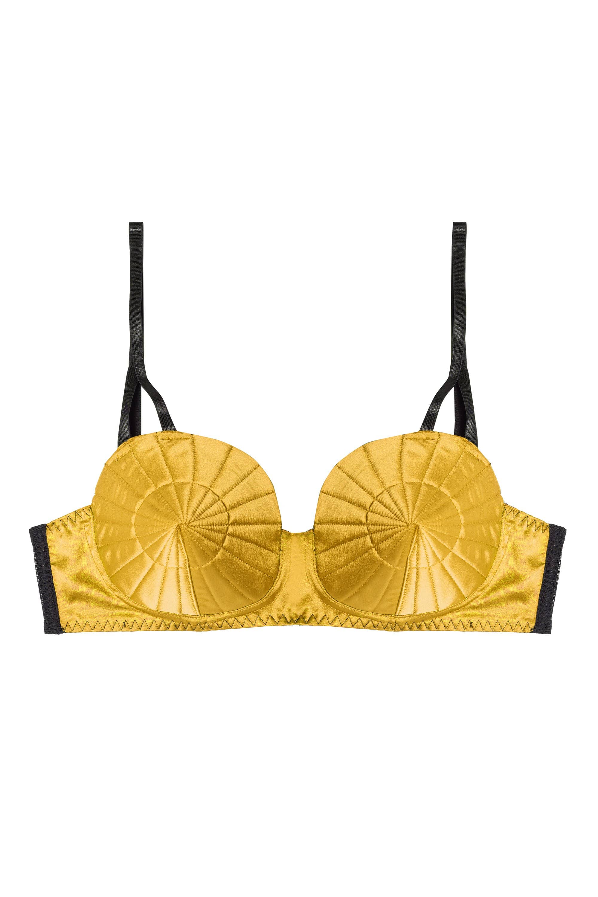 Retro Futuristic Bullet Bra Chartreuse - Image 4
