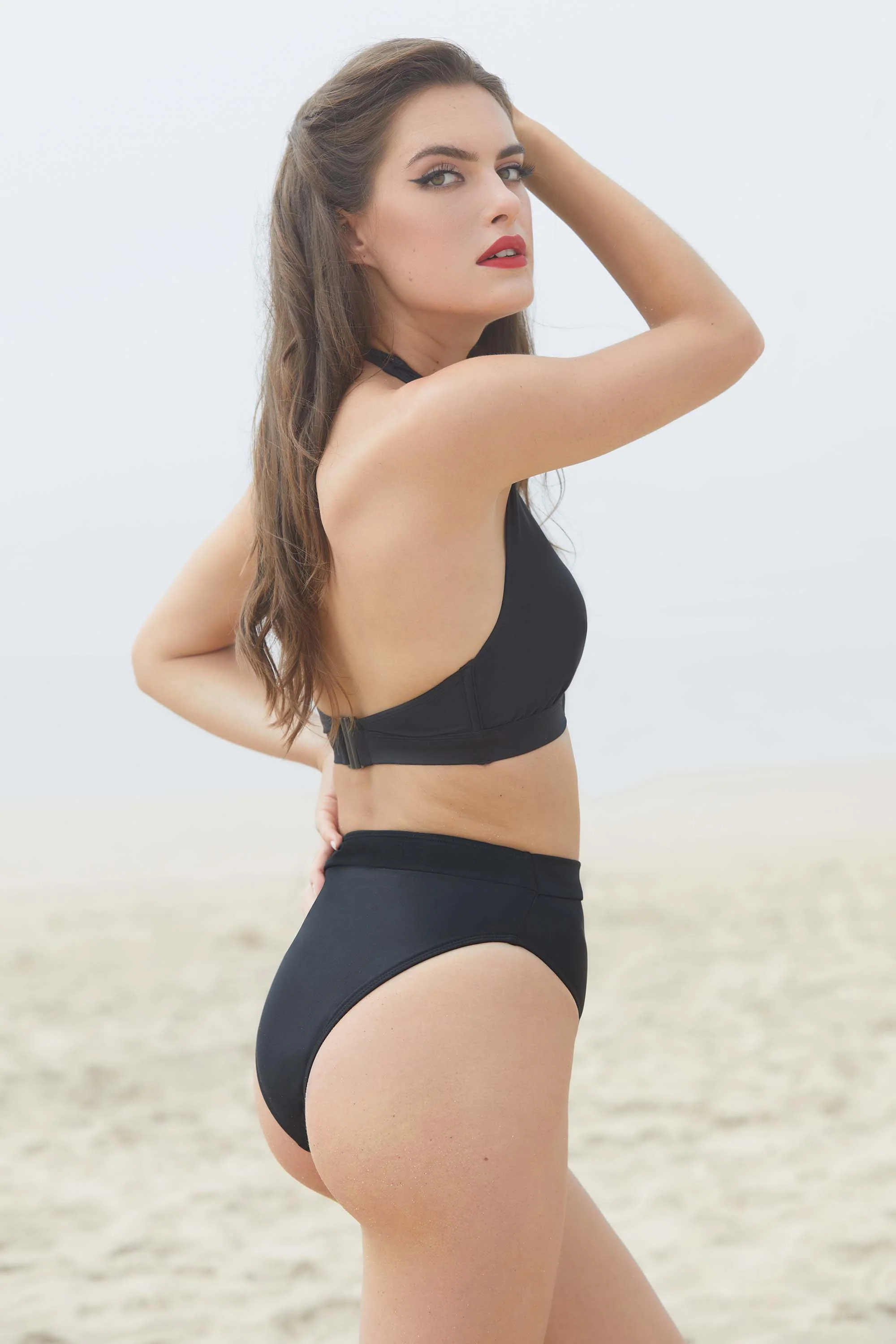 Eco Jayne Black Plunge Bikini Top - Image 5