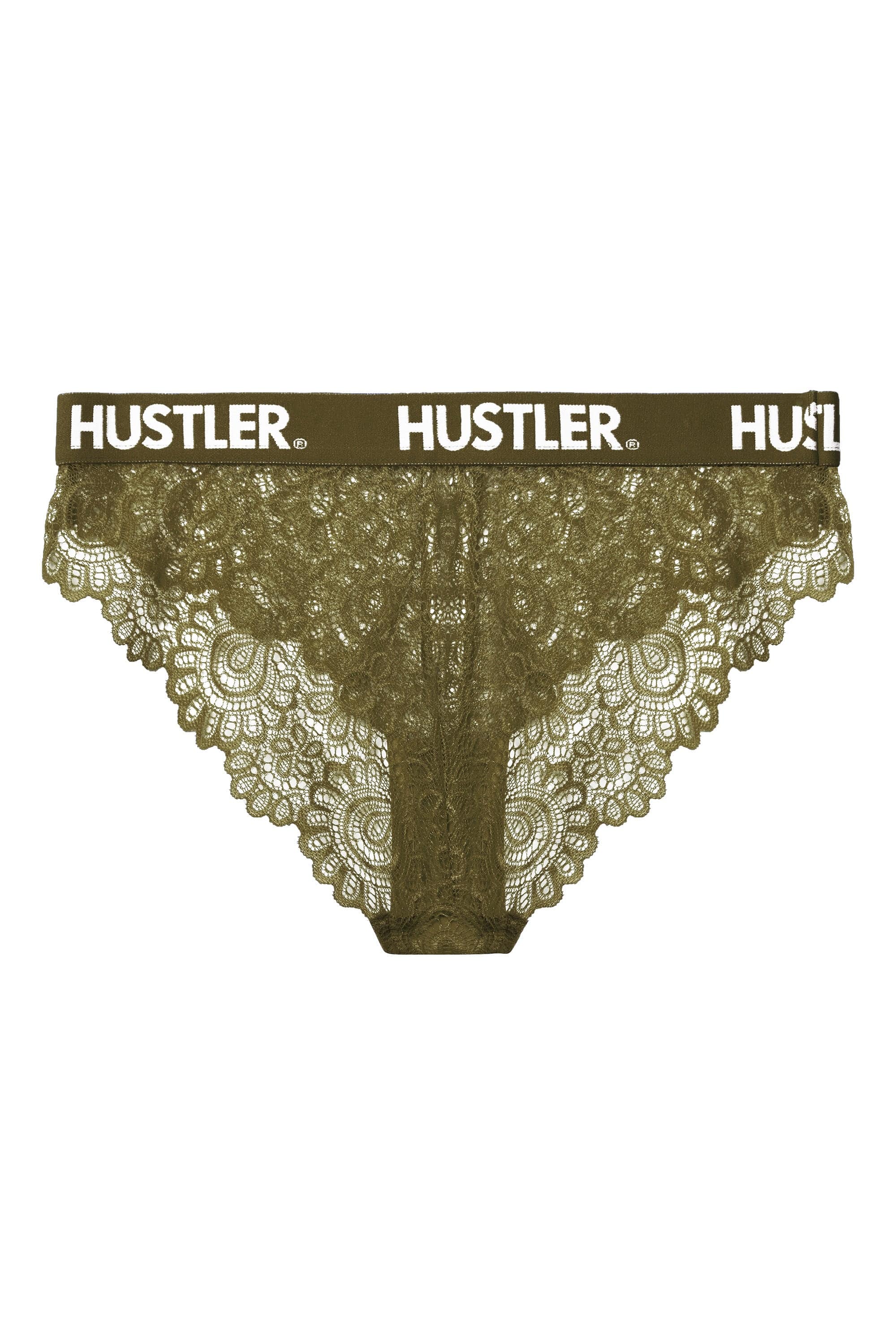 Branded Olive Lace Brief - Image 4