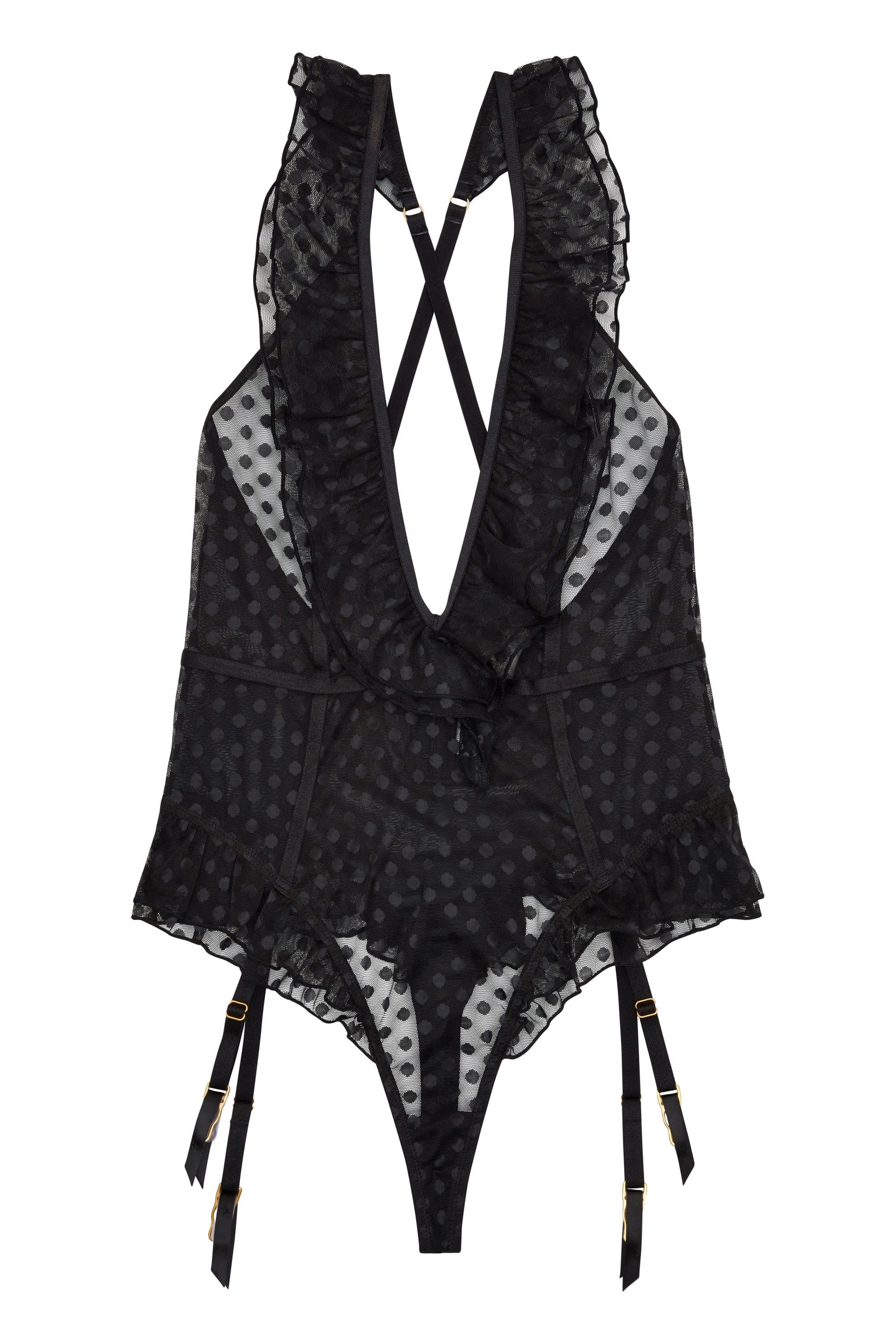 Cara Dot Mesh Ruffle Body Curve - Image 5