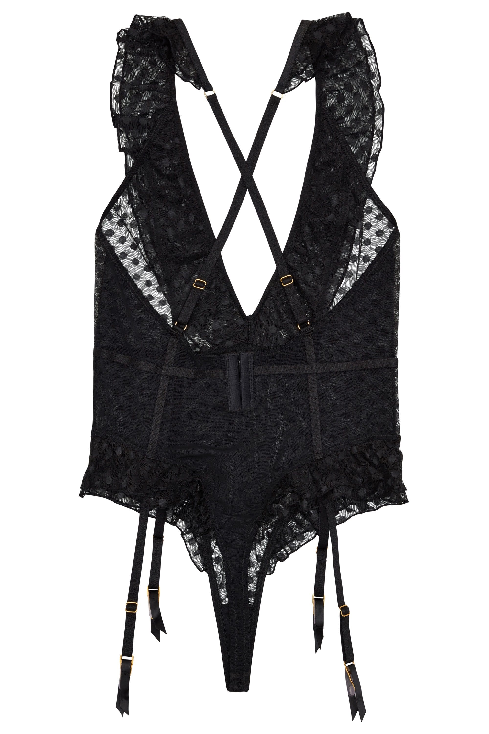 Cara Dot Mesh Ruffle Body Curve - Image 6