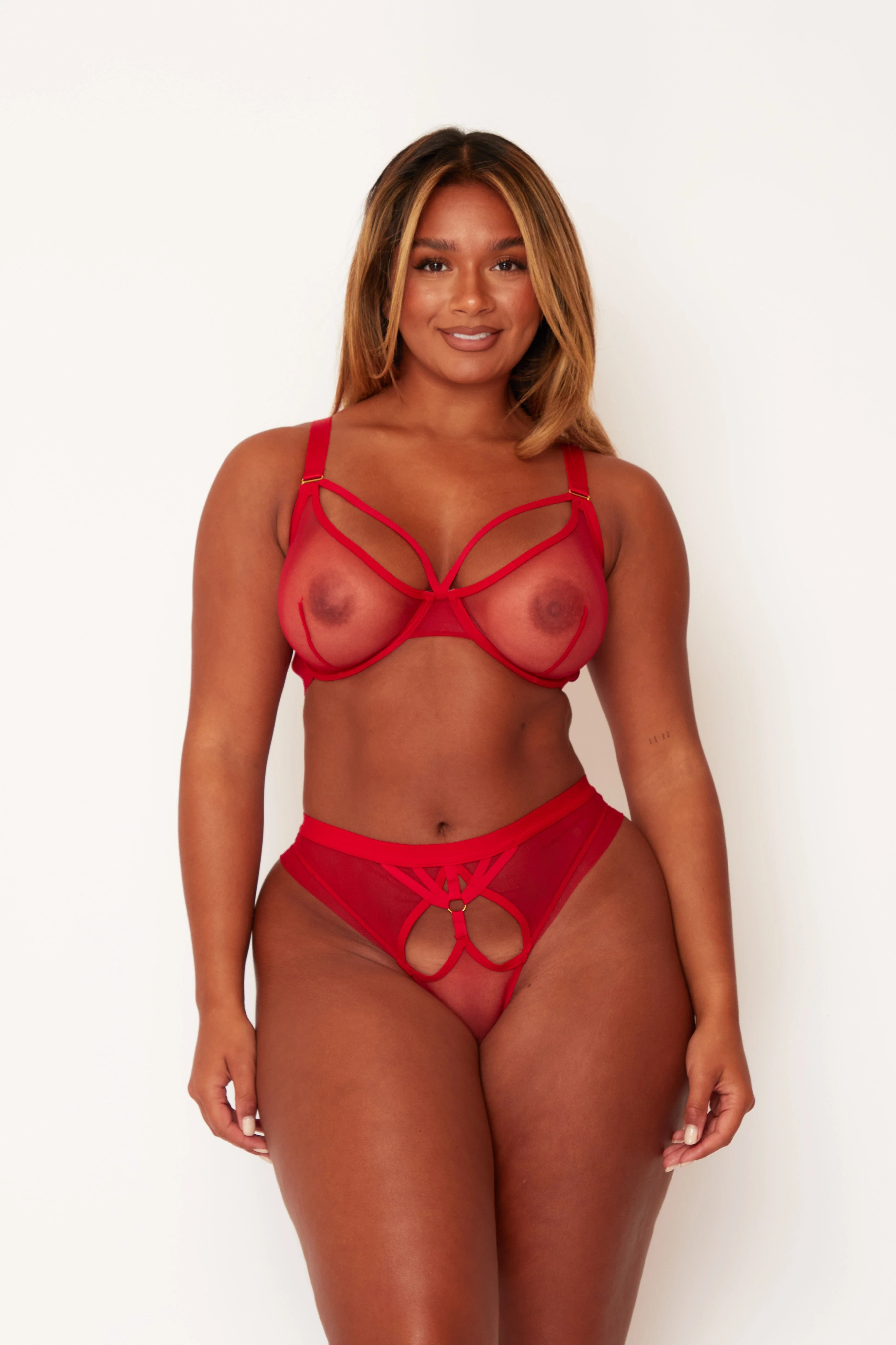 Carina Red Brazilian Brief - Image 3