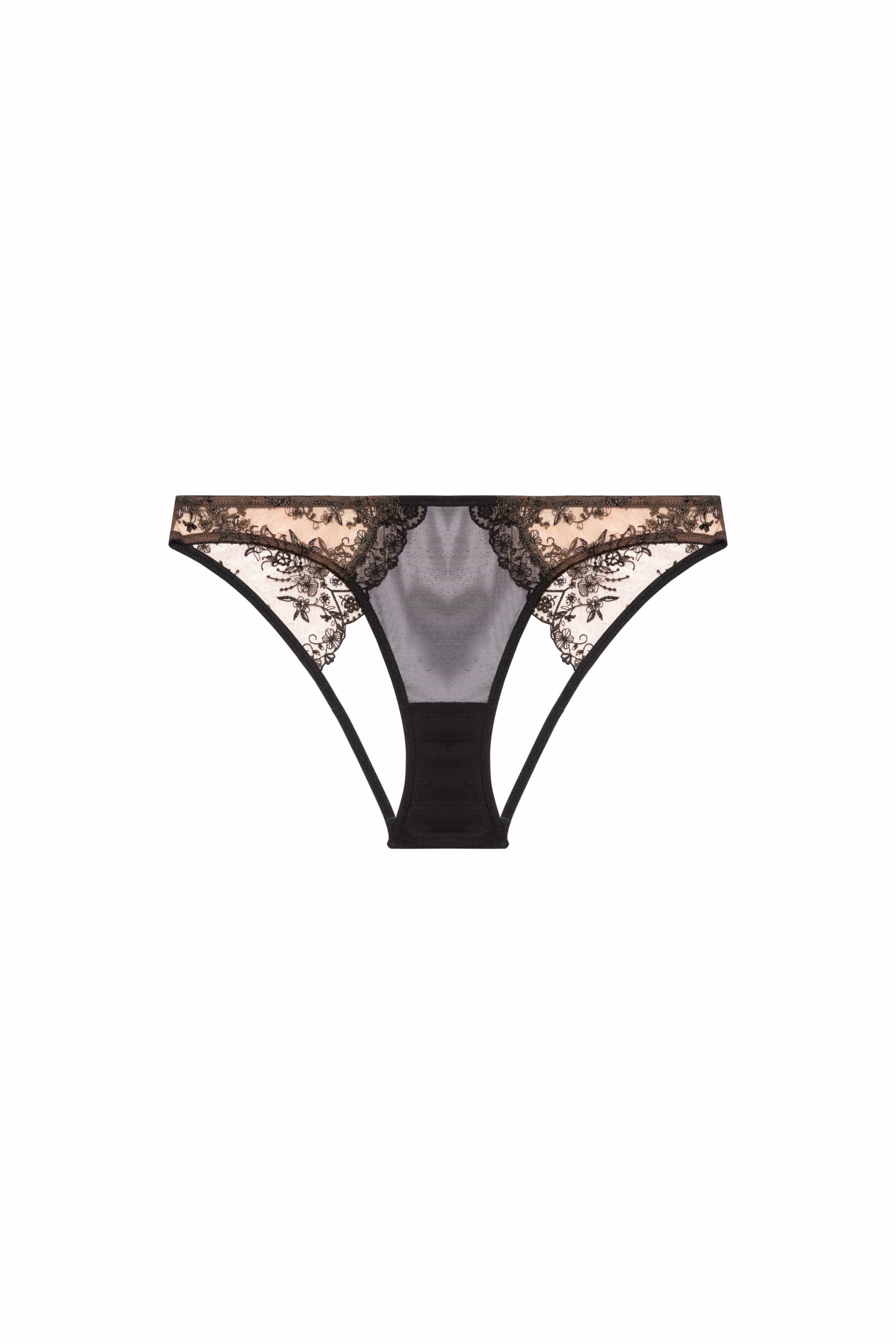Cassia Black Custom Embroidery Cut Out Brief - Image 4