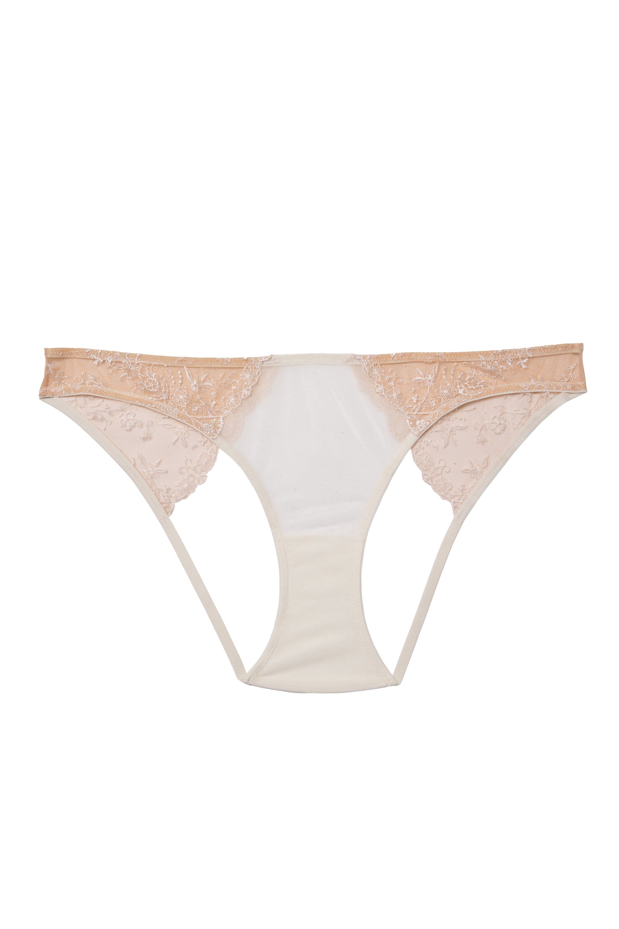 Cassia Ivory Floral Embroidery Cut Out Brief - Image 3