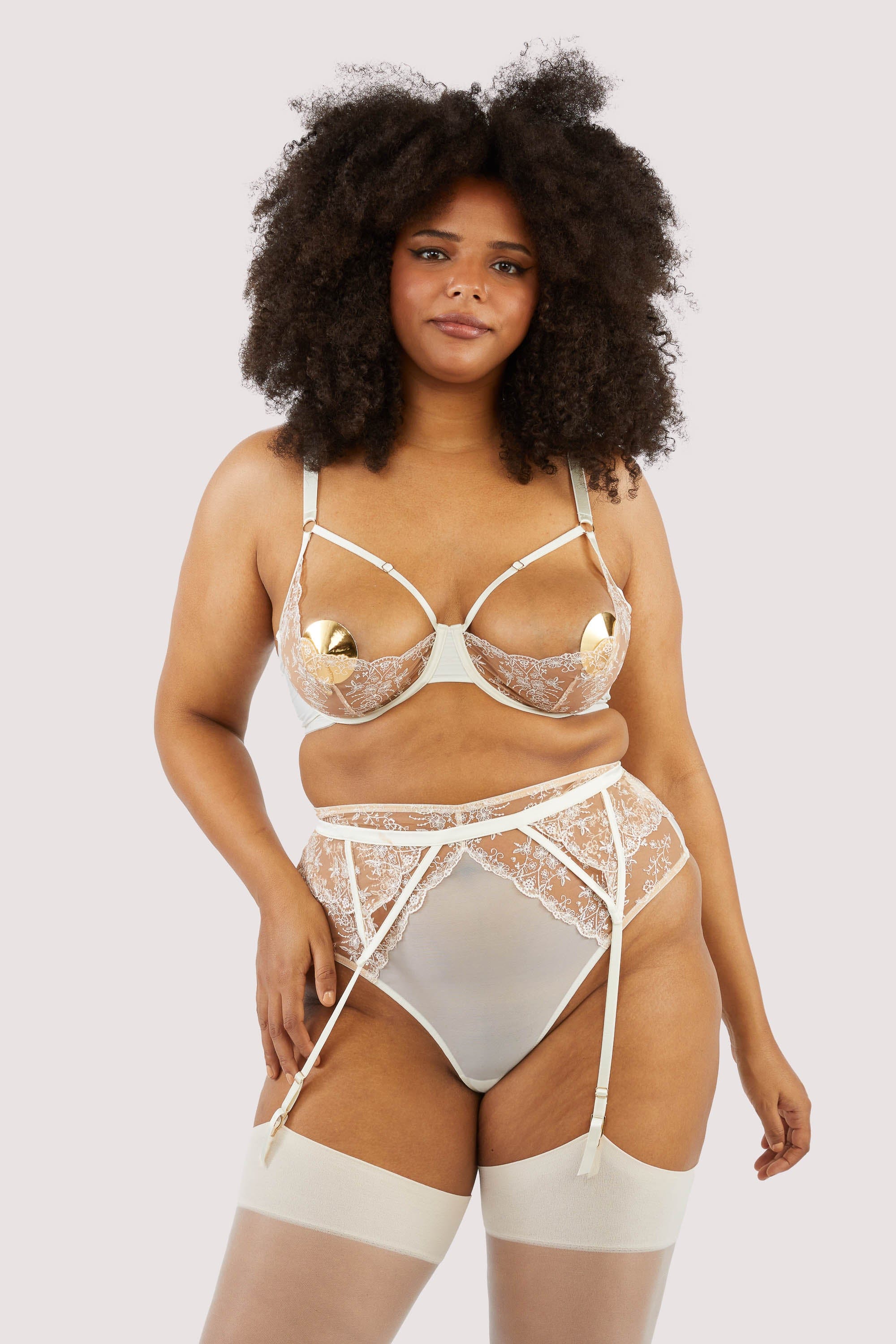 Cassia Ivory Floral Embroidery Suspender - Image 5