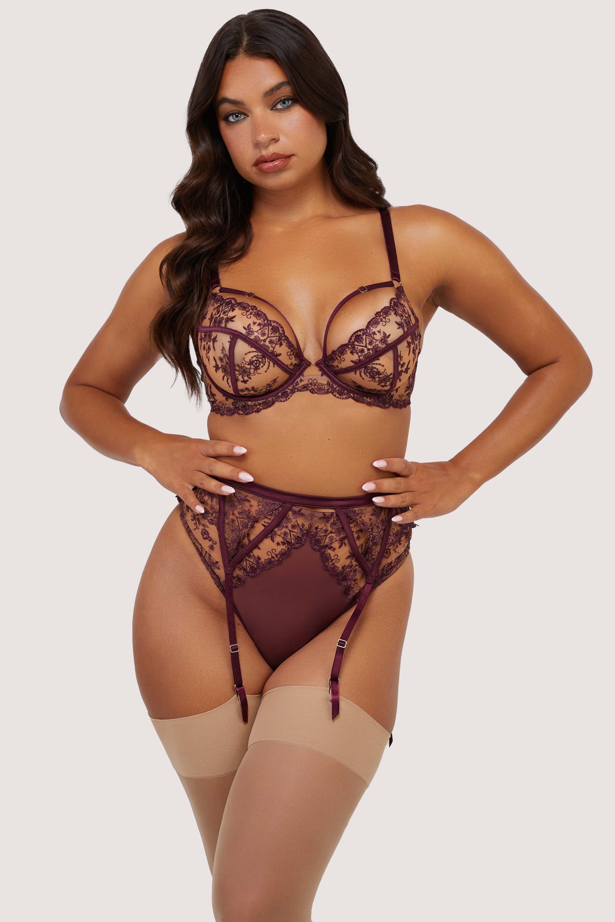 Cassia Wine Custom Embroidery Suspender - Image 4