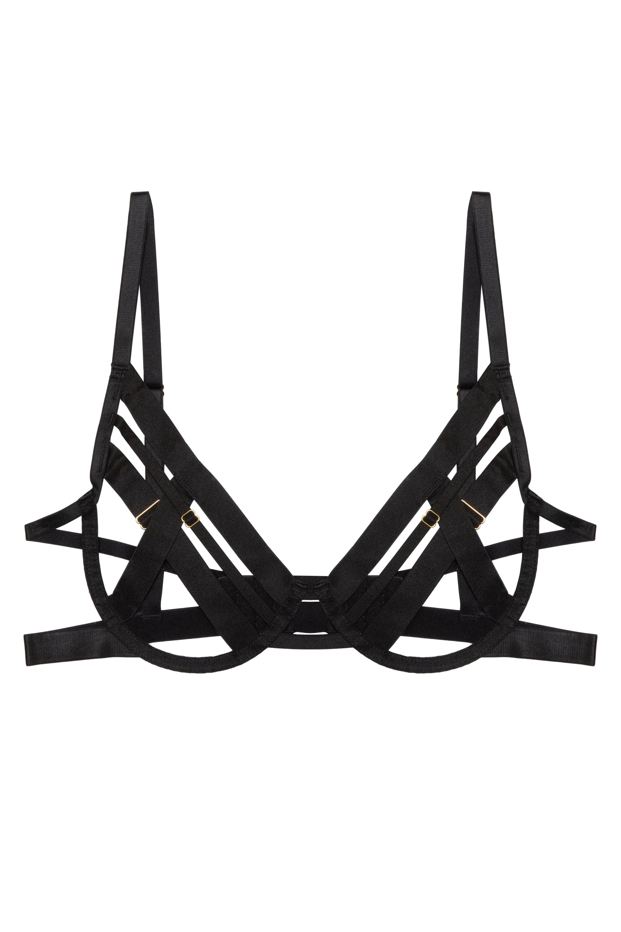 Chantal Black Open Elastic Balconette Bra - Image 5