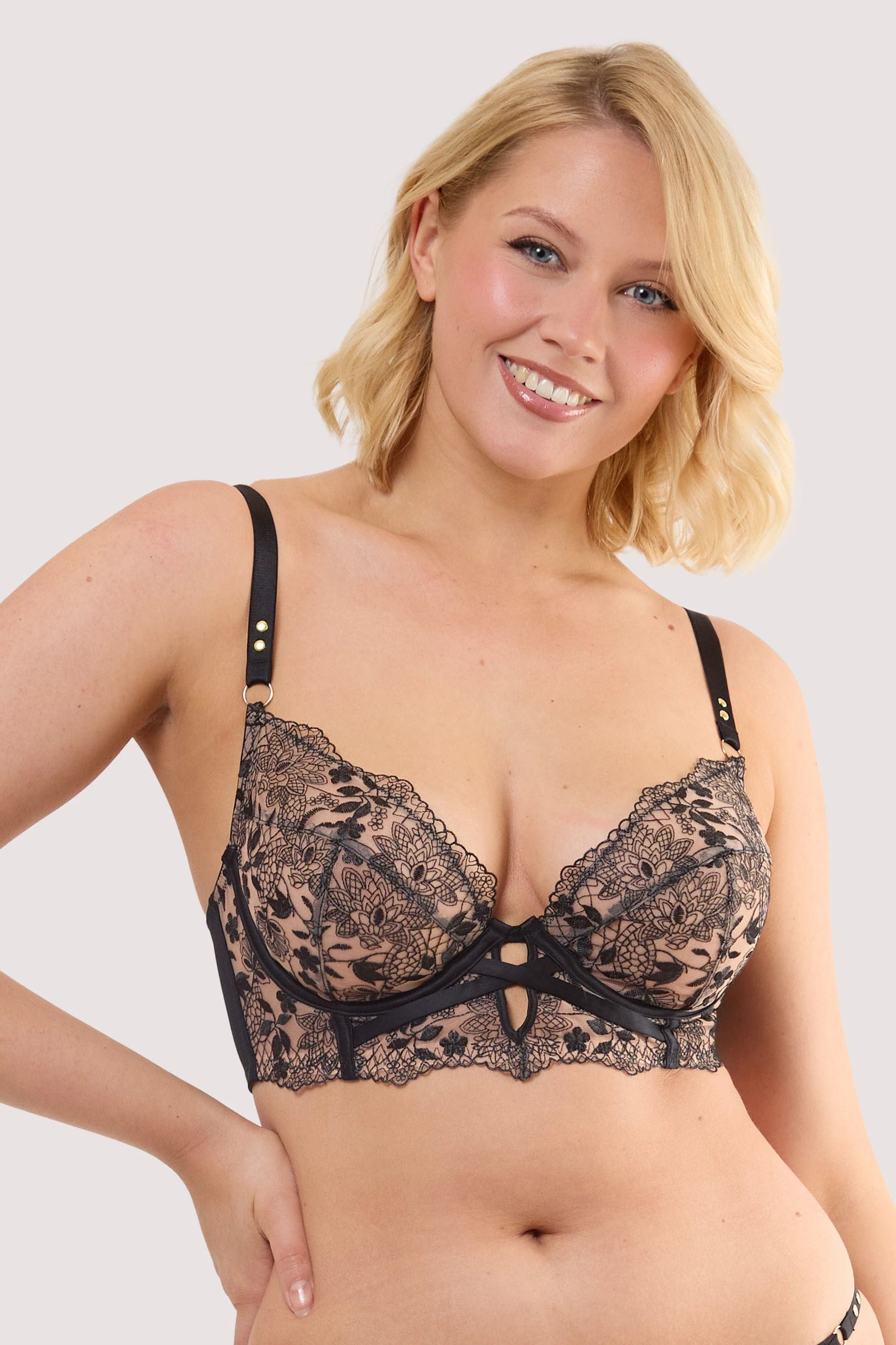 Cindy Black Floral Embroidery Set - Image 2