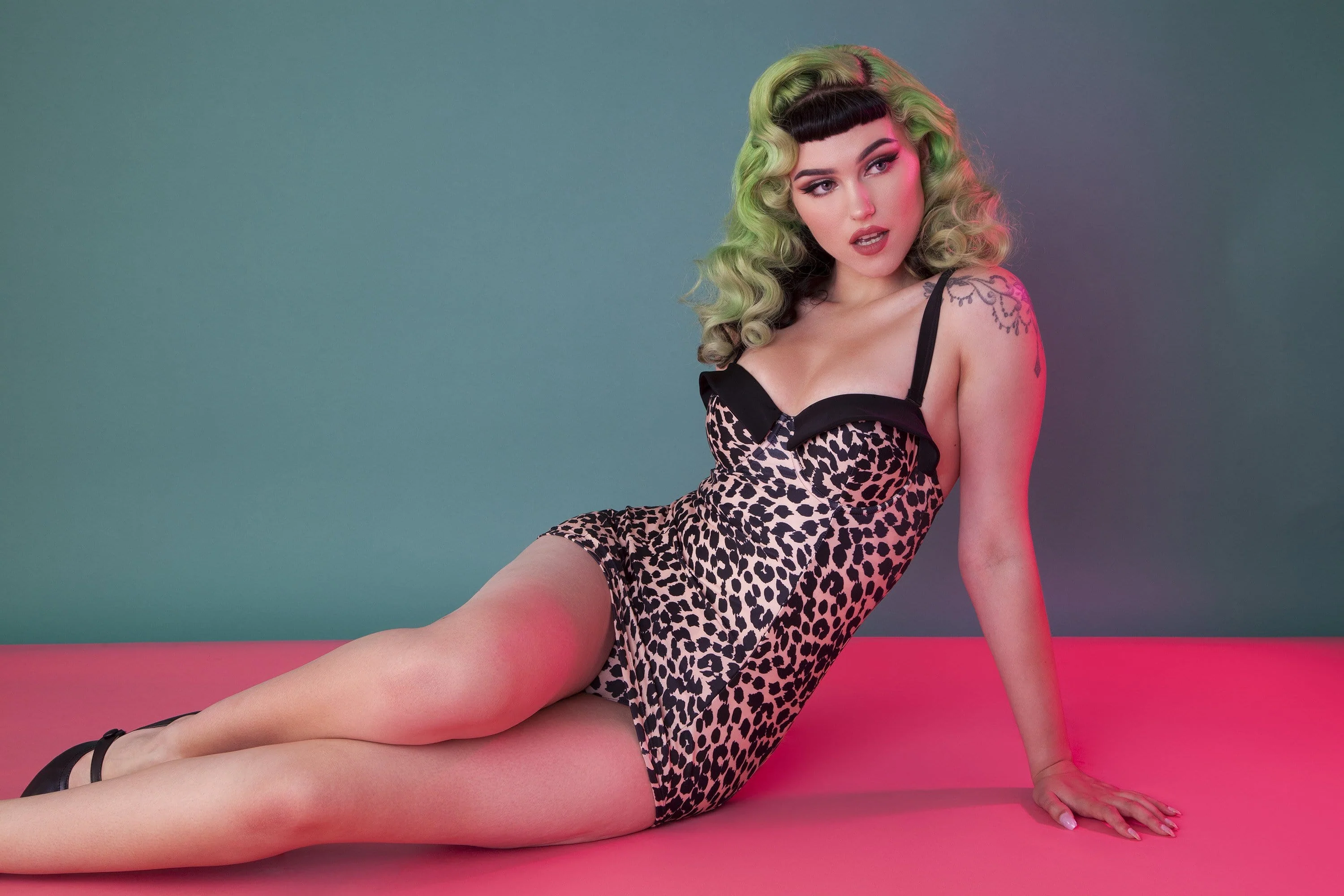 Collectif Leopard Skirted swimsuit - Image 3