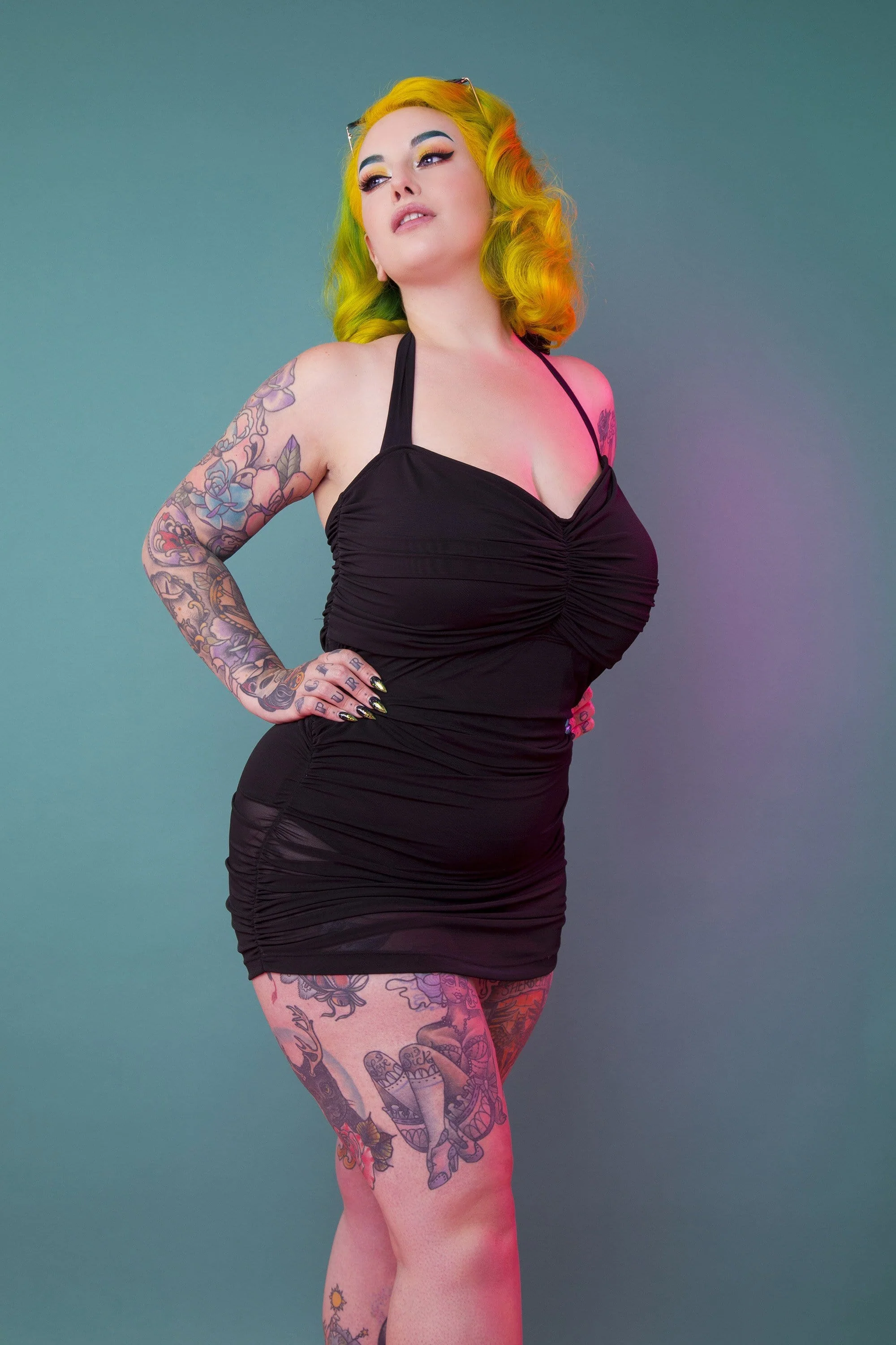 Collectif Mesh Overlay skirted swimsuit - Image 2