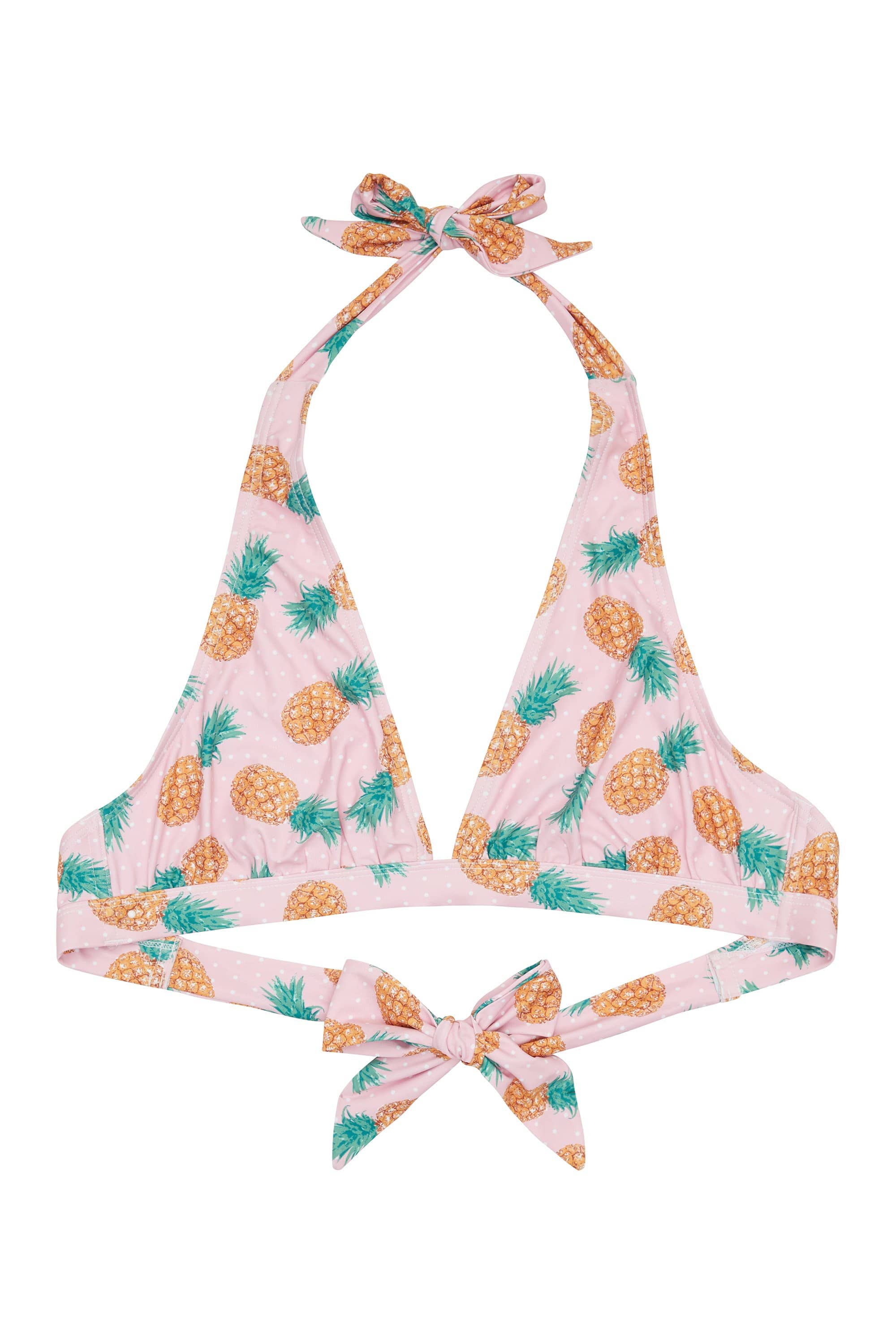 Pineapple Ruched Triangle Bikini Top - Image 6