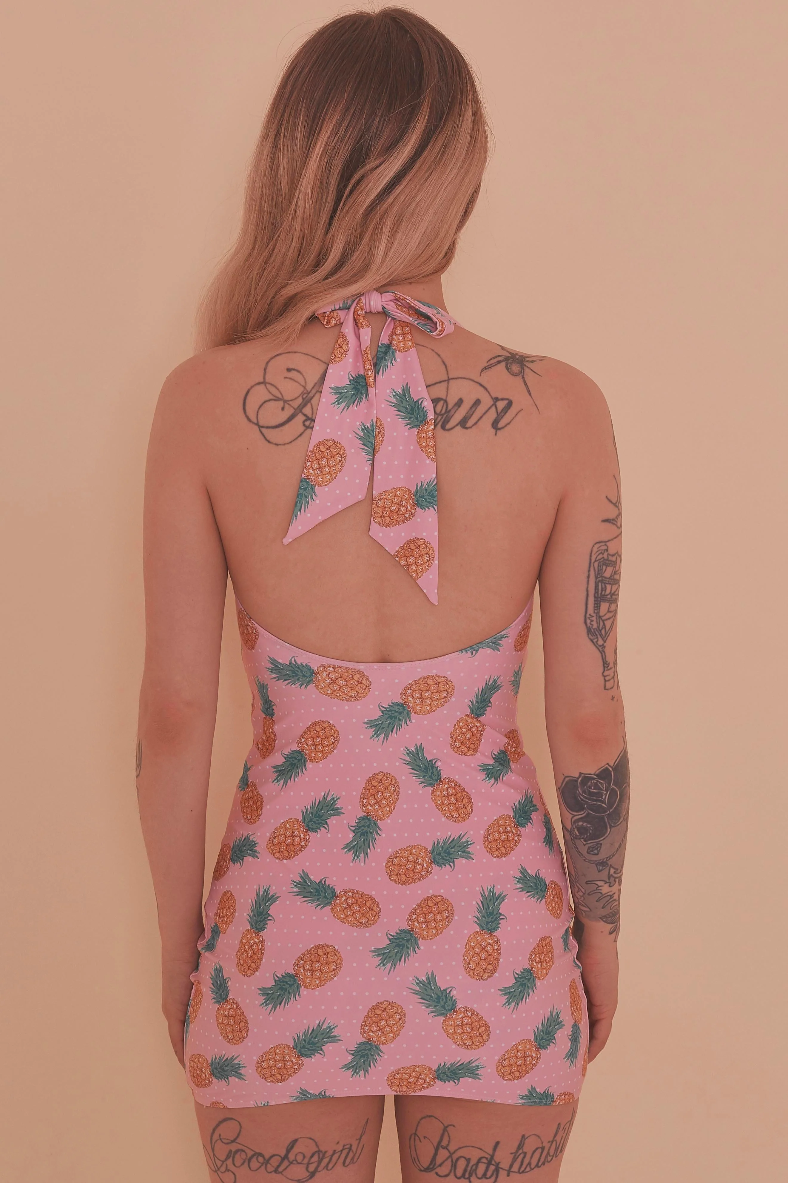 Pineapple Skirted Halterneck Swimsuit - Image 3