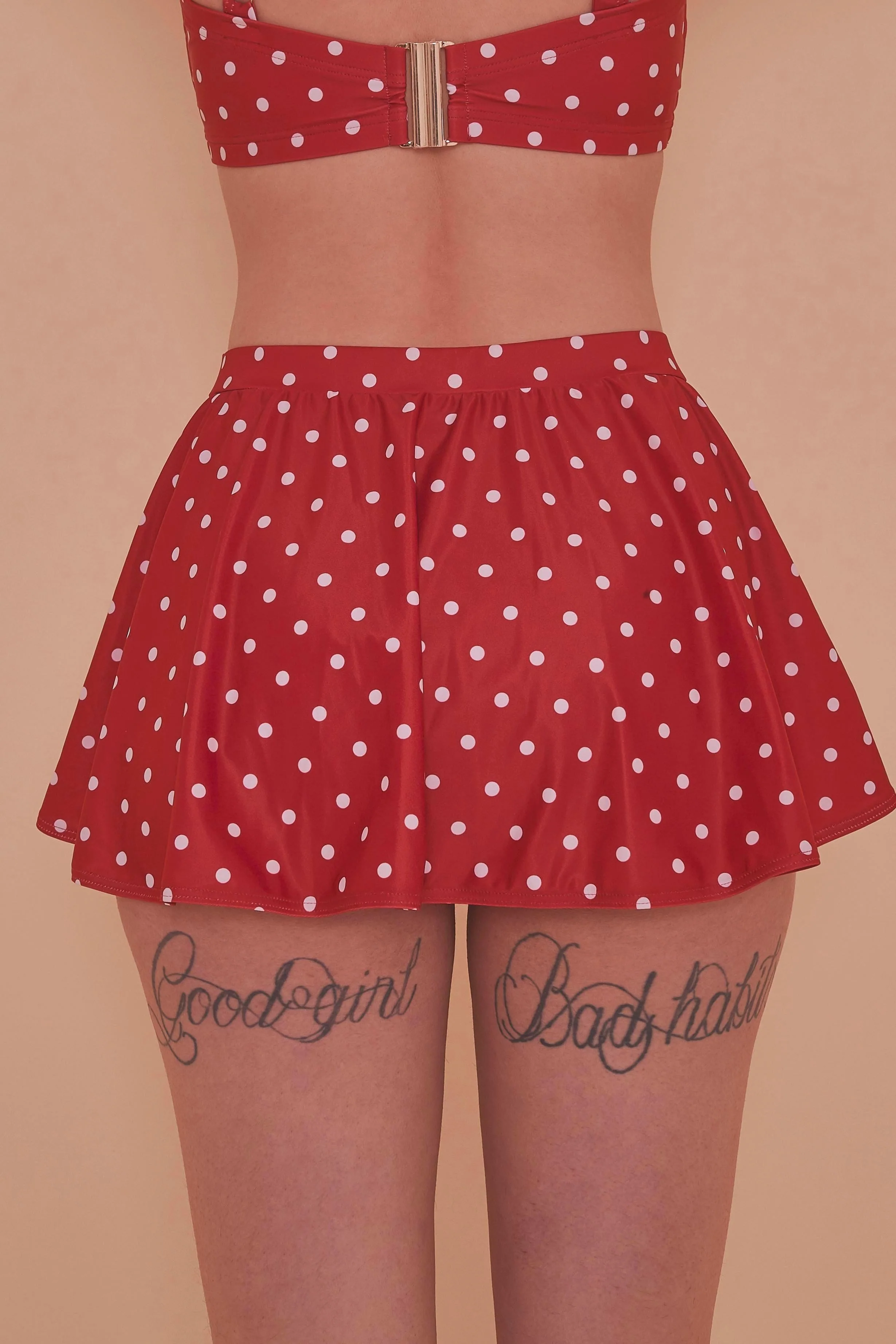 Collectif Polka Dot Skater Skirted Brief - Image 5
