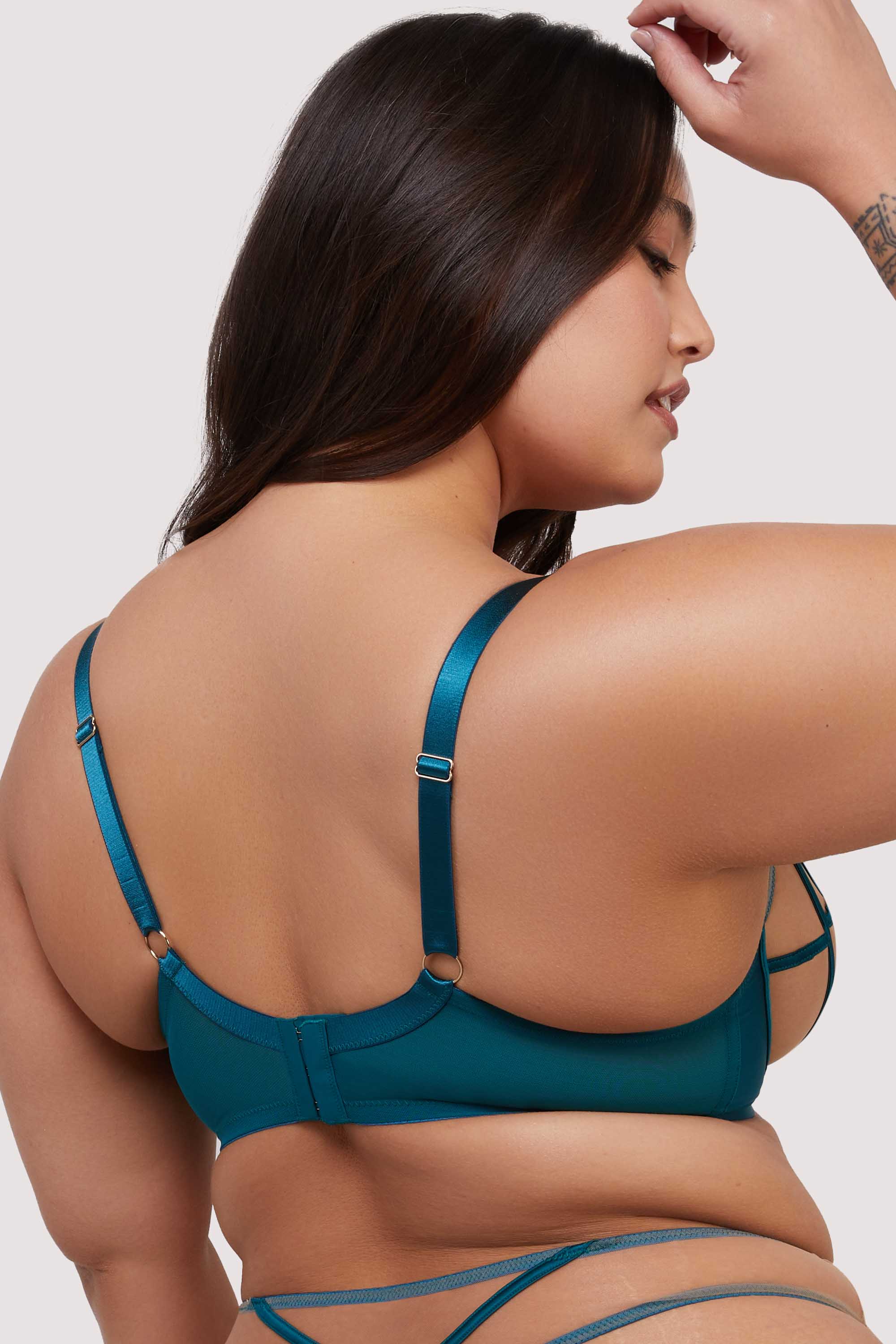 Ramona Teal Strap Detail Illusion Mesh set - Image 5