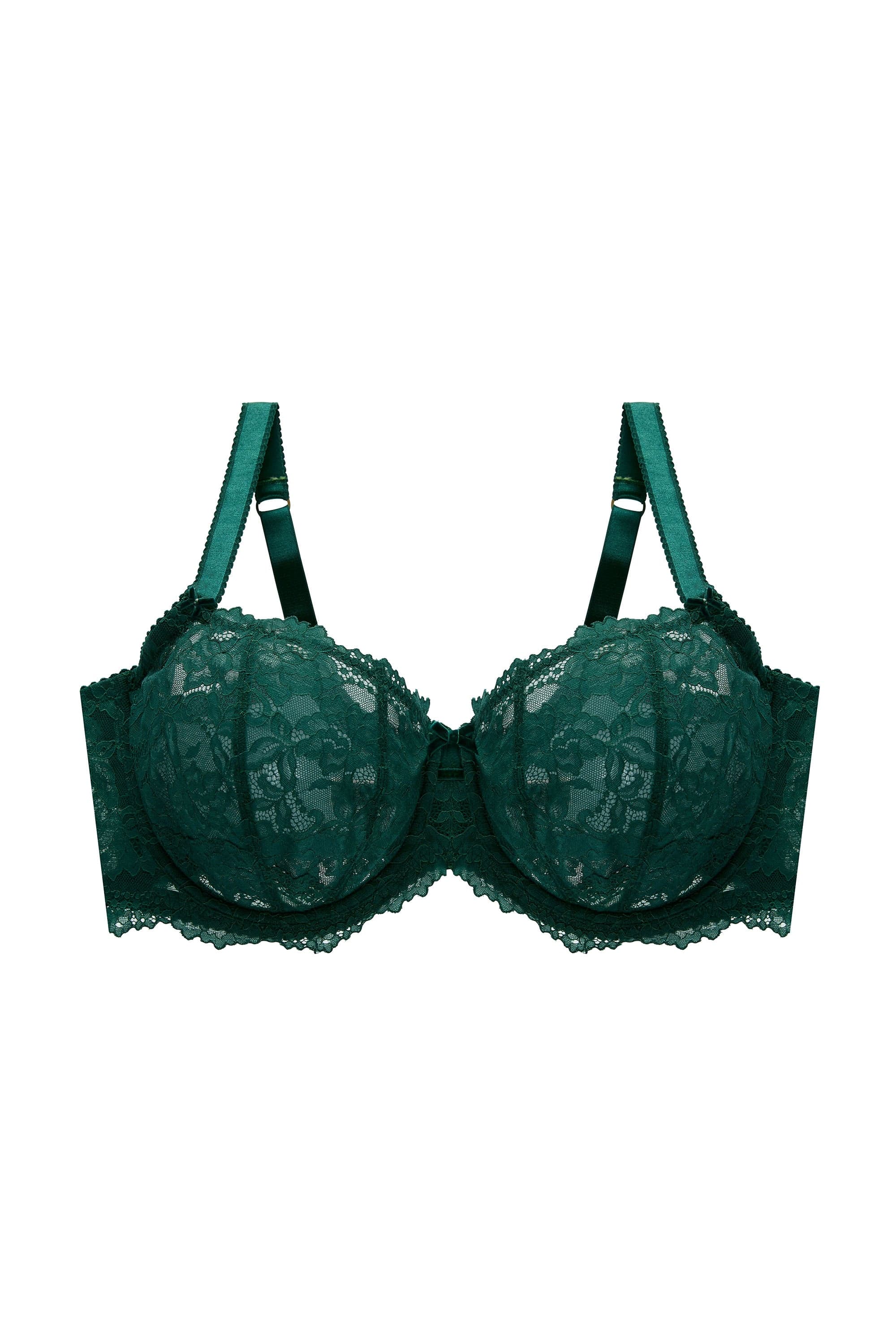 Cora Green Lace Underwire Balconette Curve Bra - Image 5
