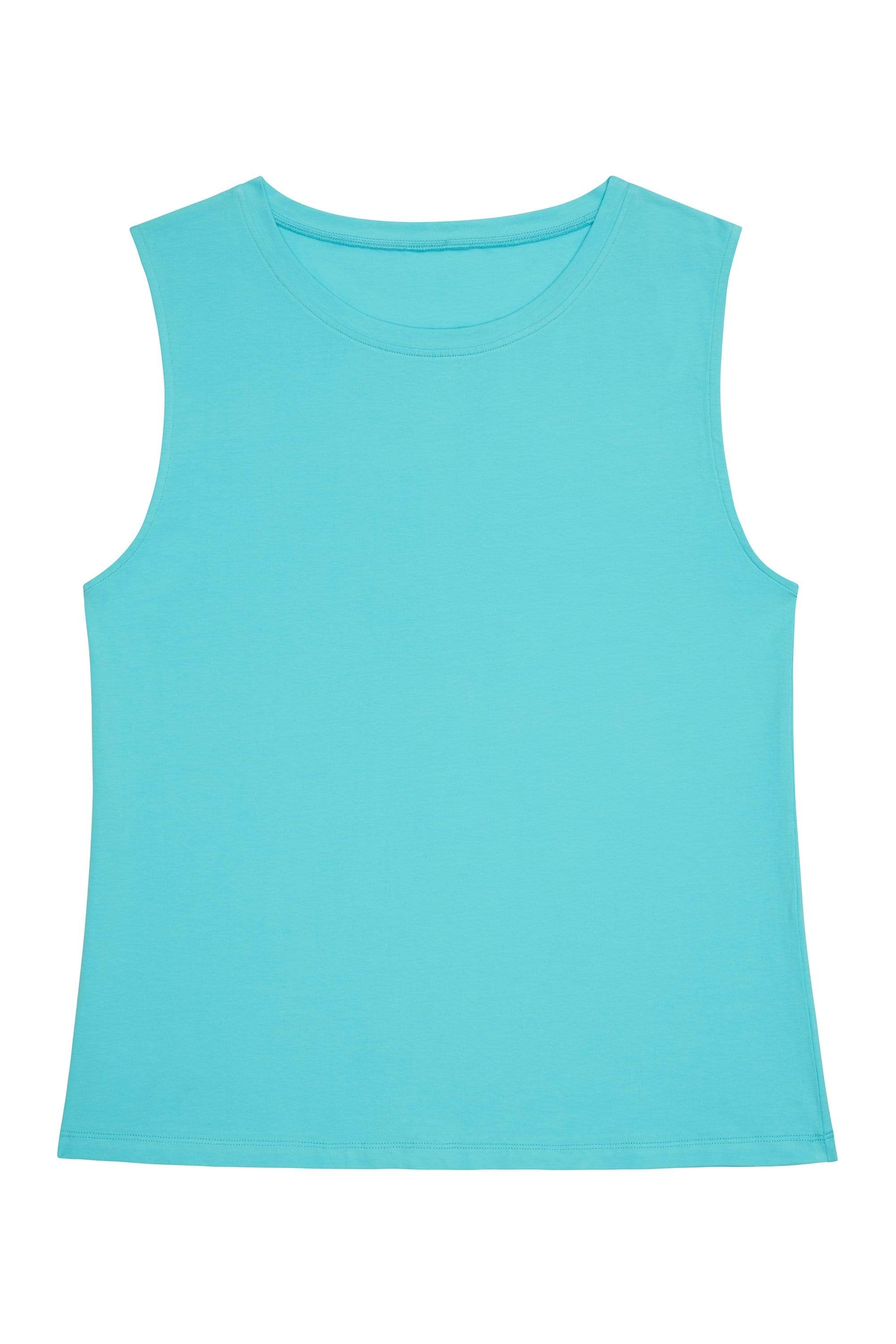 Cotton Knot Front Vest Blue Curve - Image 4