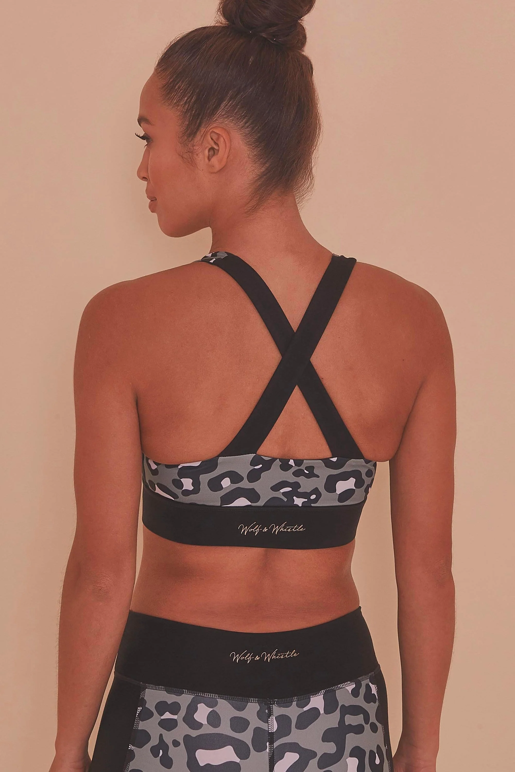 Cross Back Bra Leopard - Image 2