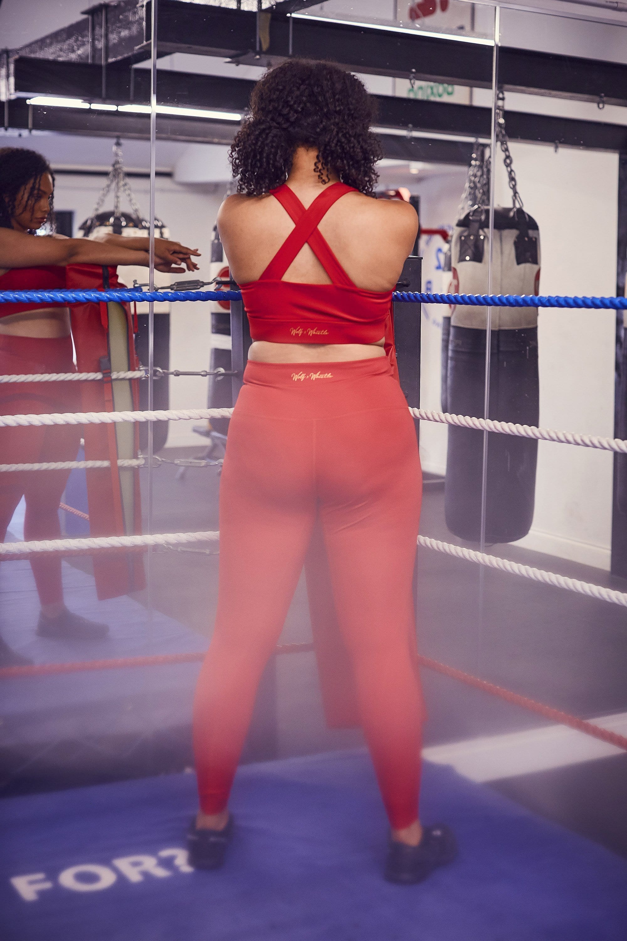 Wolf & Whistle Cross Back Bra Red Curve - Image 2