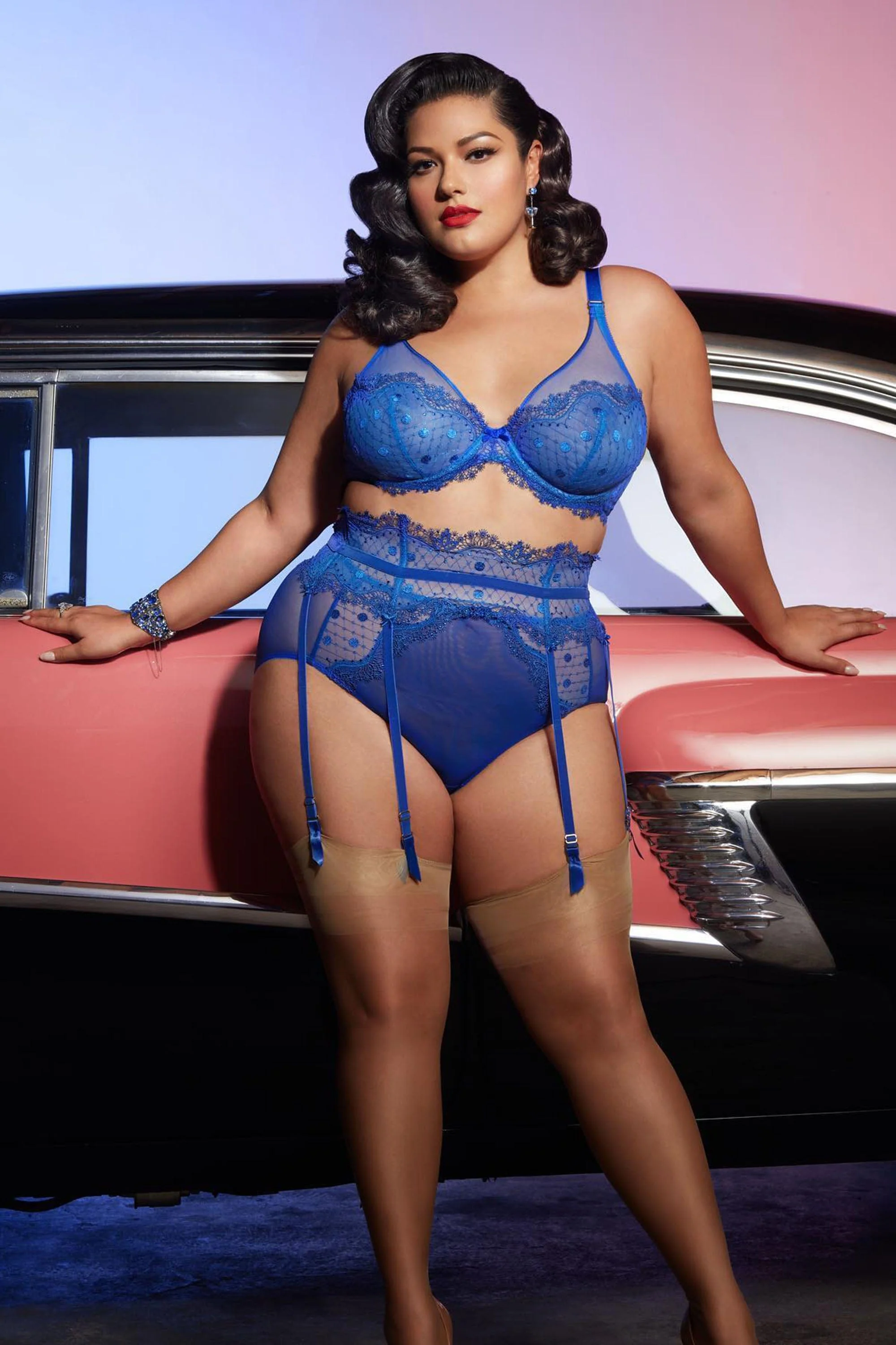 Vedette Capri Blue High Waist Curve Brief - Image 3