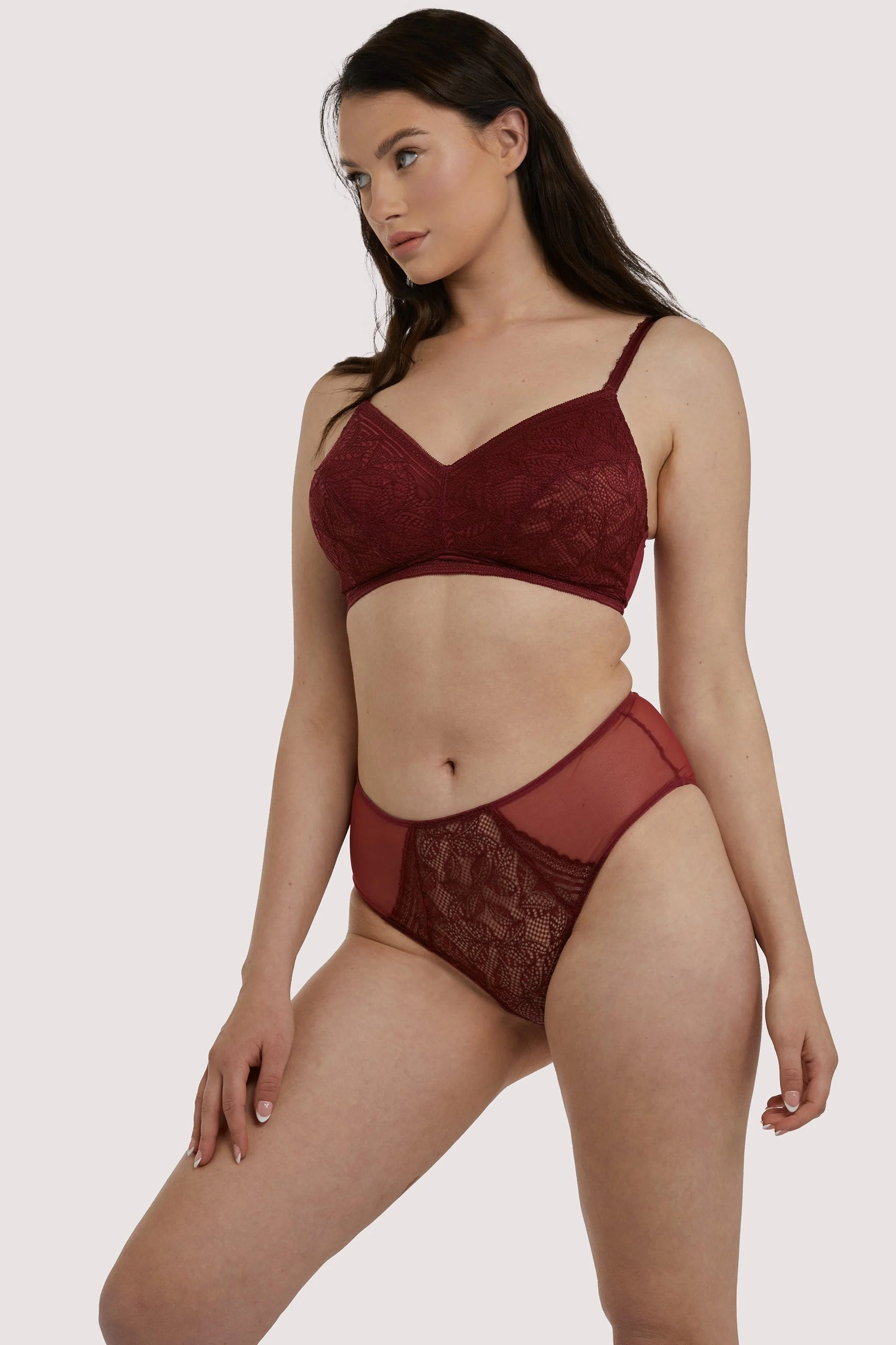 Emma Merlot High Waist Brief - Image 2