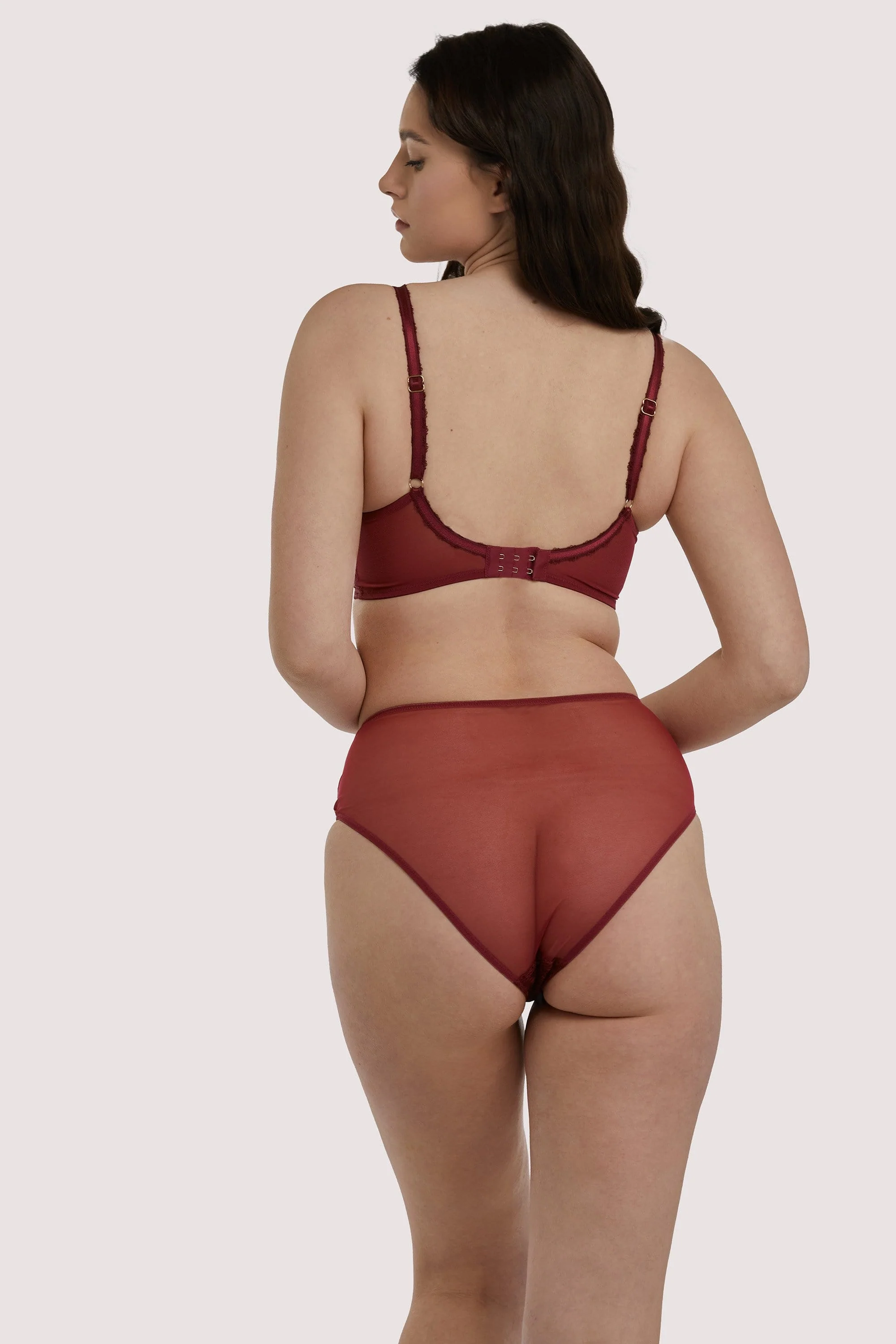 Emma Merlot High Waist Brief - Image 3