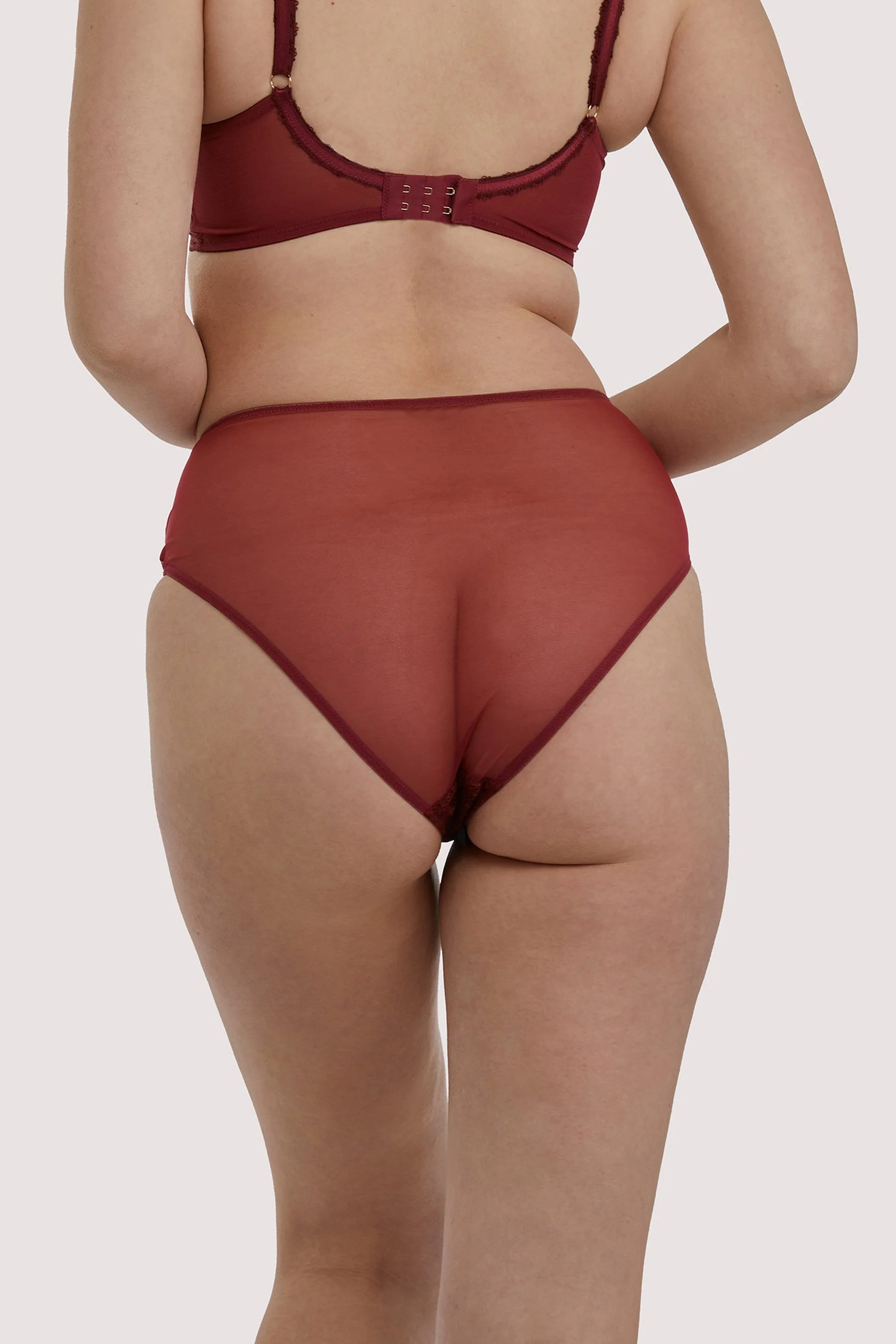 Emma Merlot High Waist Brief - Image 4