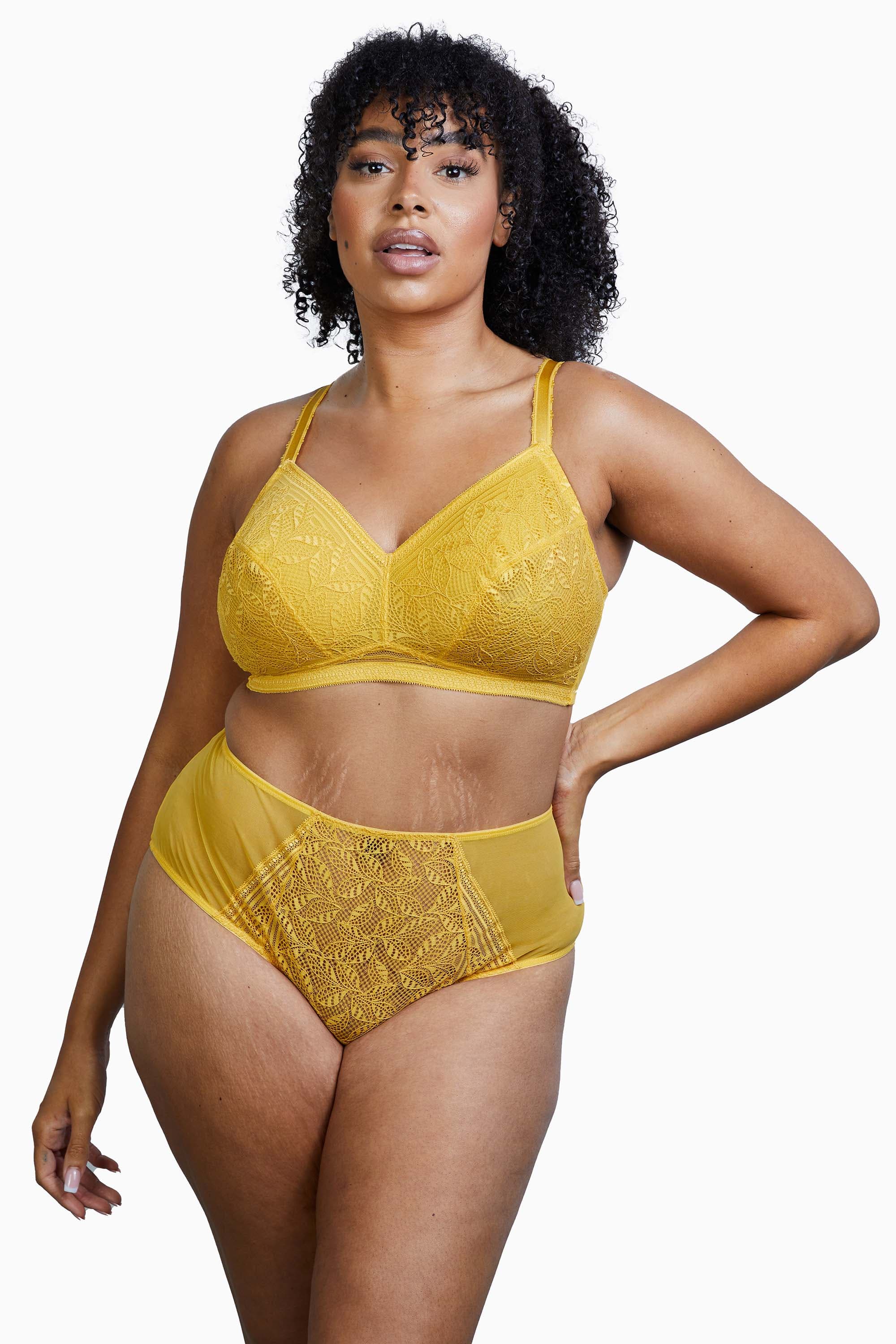 Emma Mustard Yellow High Waist Brief - Image 3